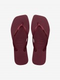 Chinelos Havaianas Square Logo Metallic Bordeaux