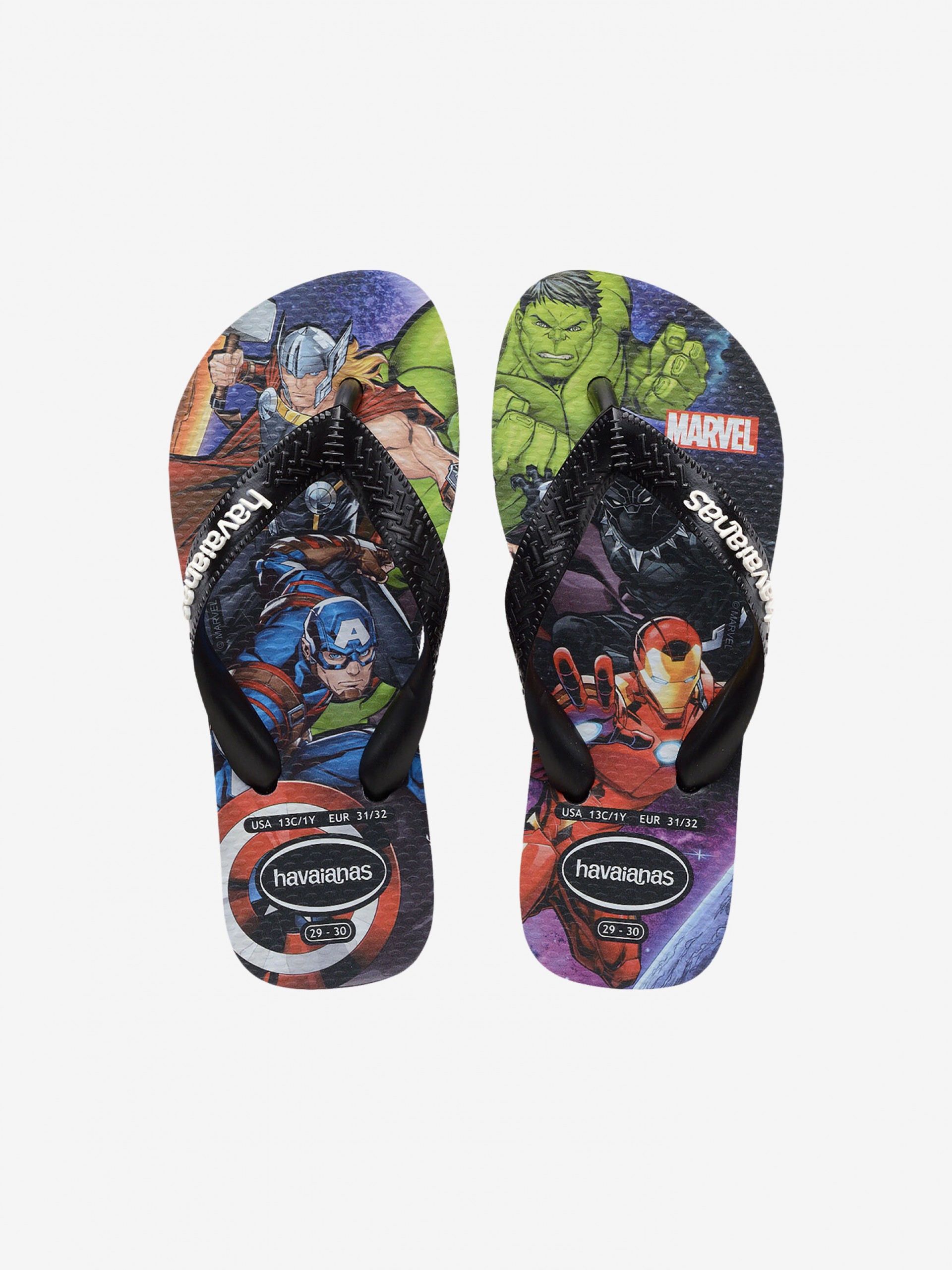 Chanclas Havaianas Top Marvel II Kids Negras
