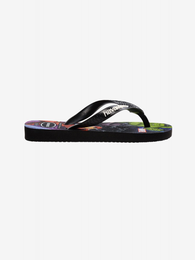Chinelos Havaianas Top Marvel II Kids Pretos