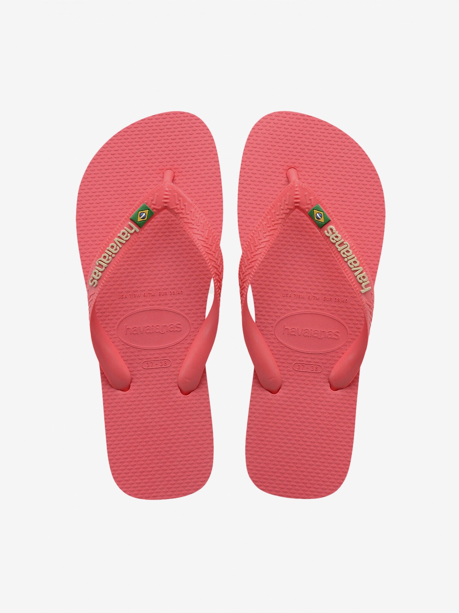 Chinelos Havaianas Brasil Logo Rosa
