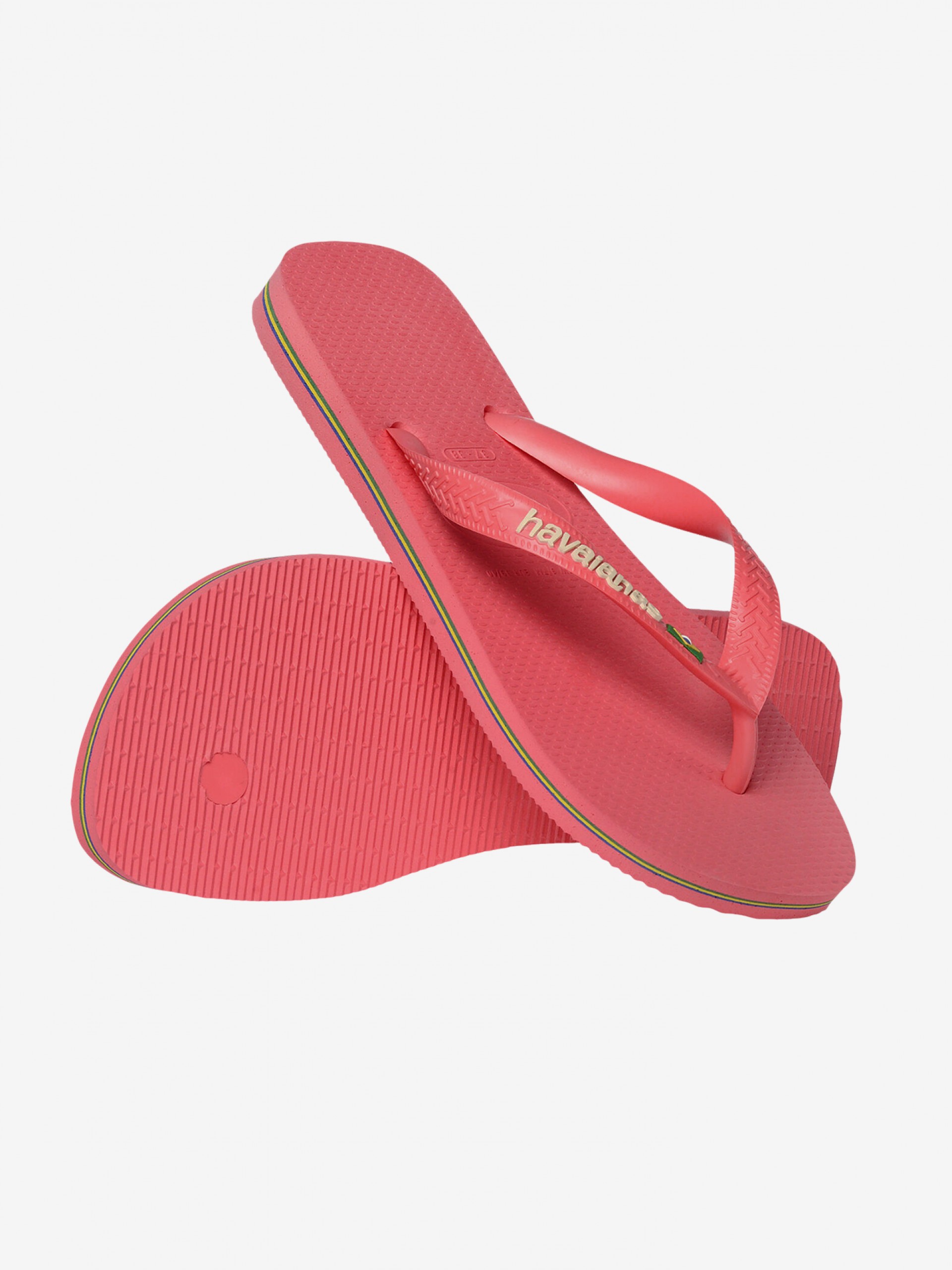 Chinelos Havaianas Brasil Logo Rosa