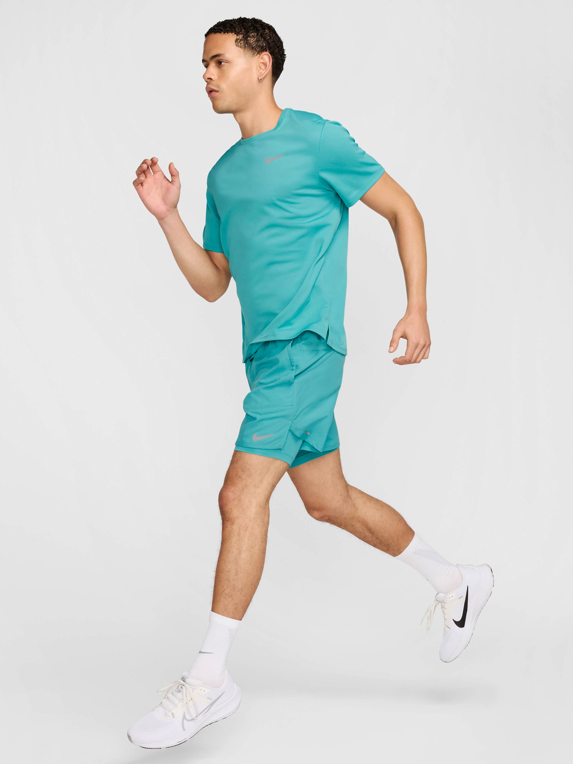 Camiseta de Running Nike Miler Dri-FIT UV Azul Para Hombre