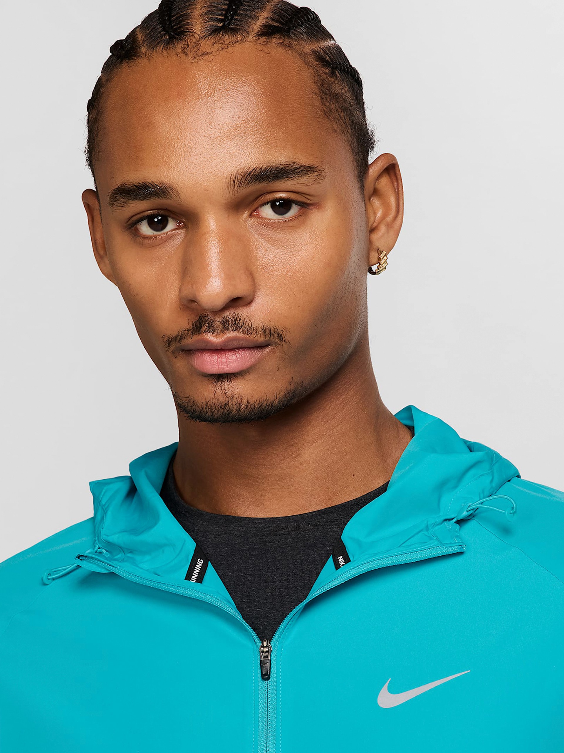 Chaqueta con Capucha de Running Nike Repel Miler Azul Para Hombre