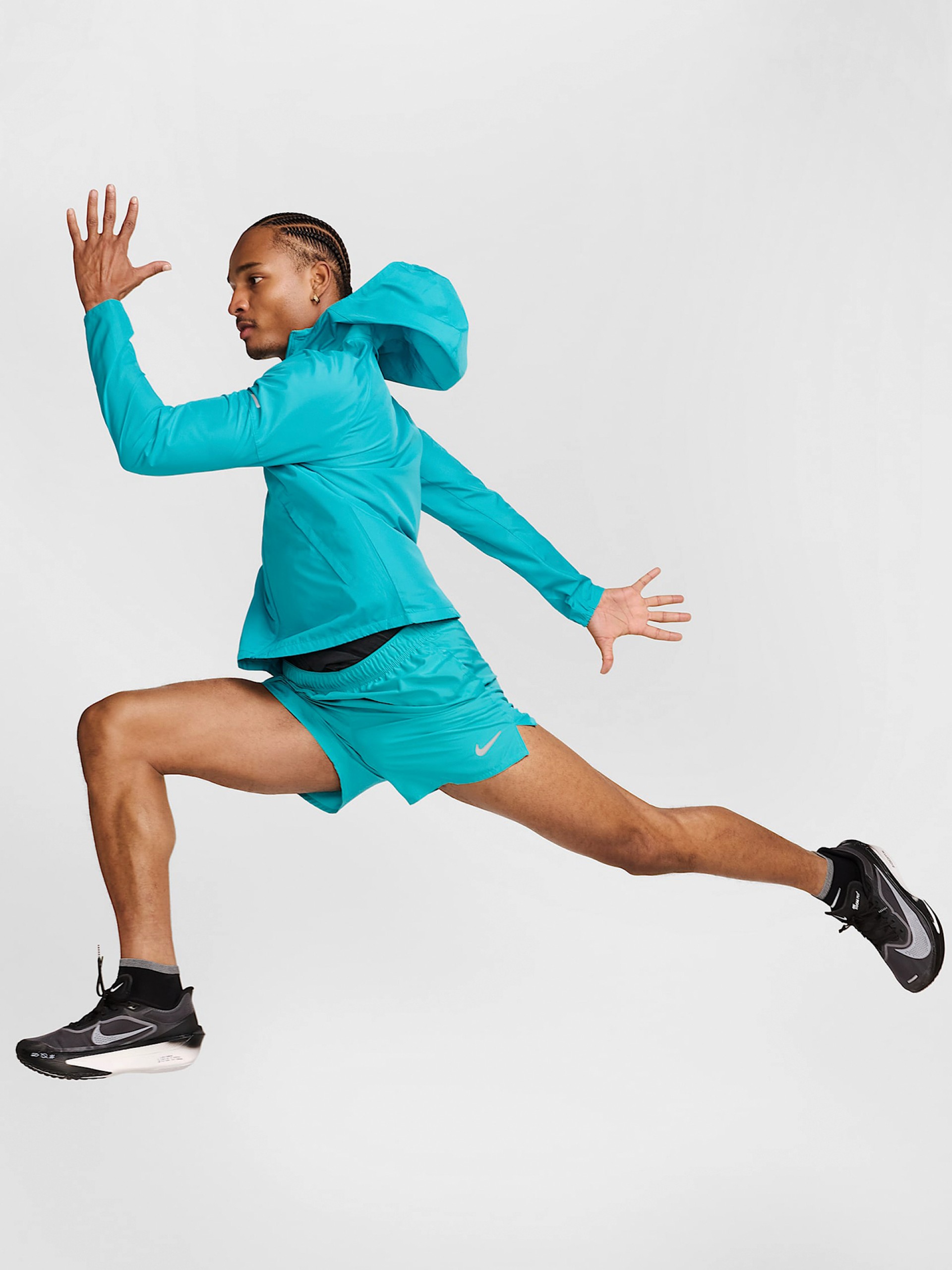 Nike Repel Miler Blue Running Hooded Jacket For Men