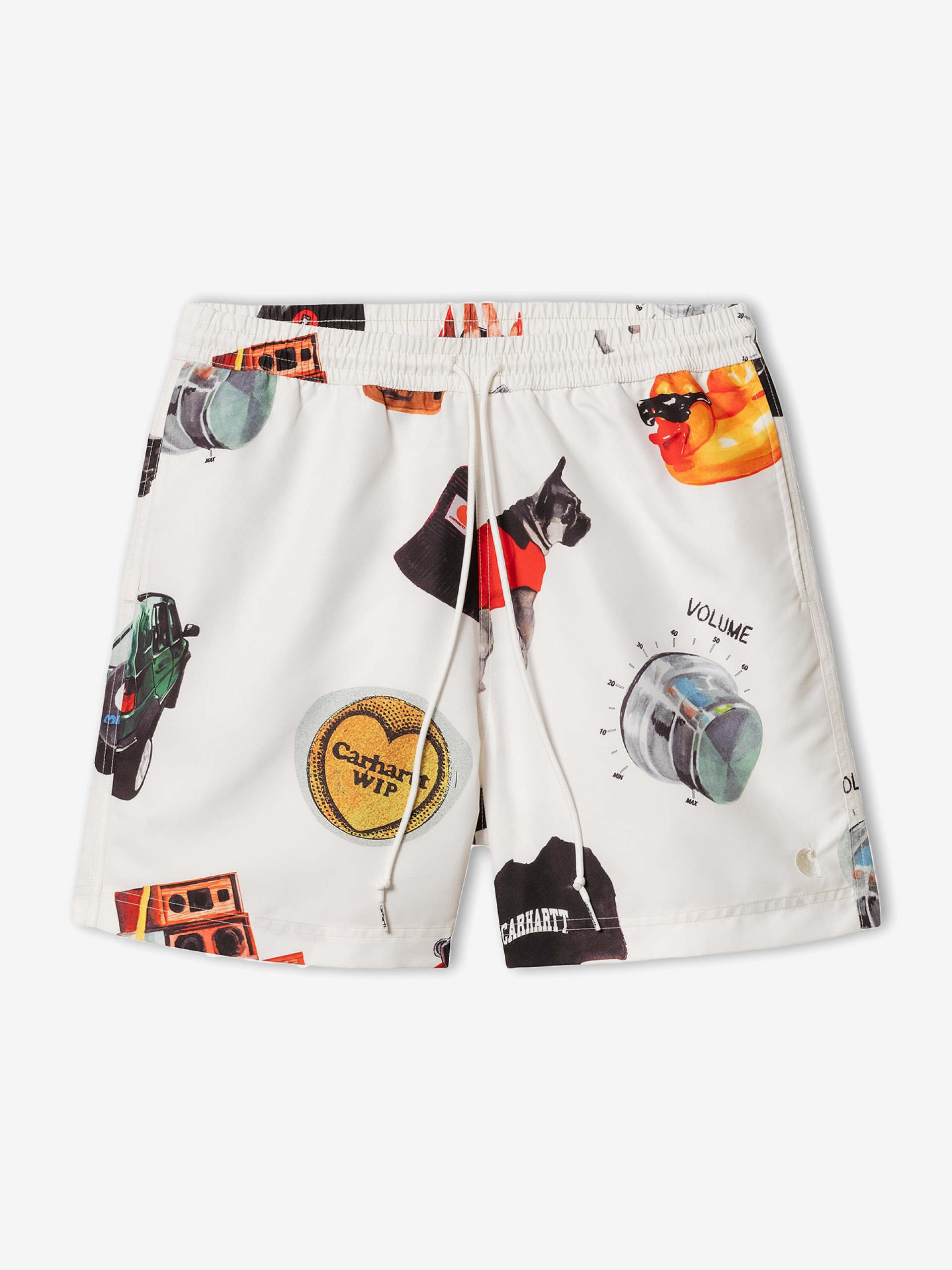 Carhartt WIP Slater White Printed Swimming Shorts