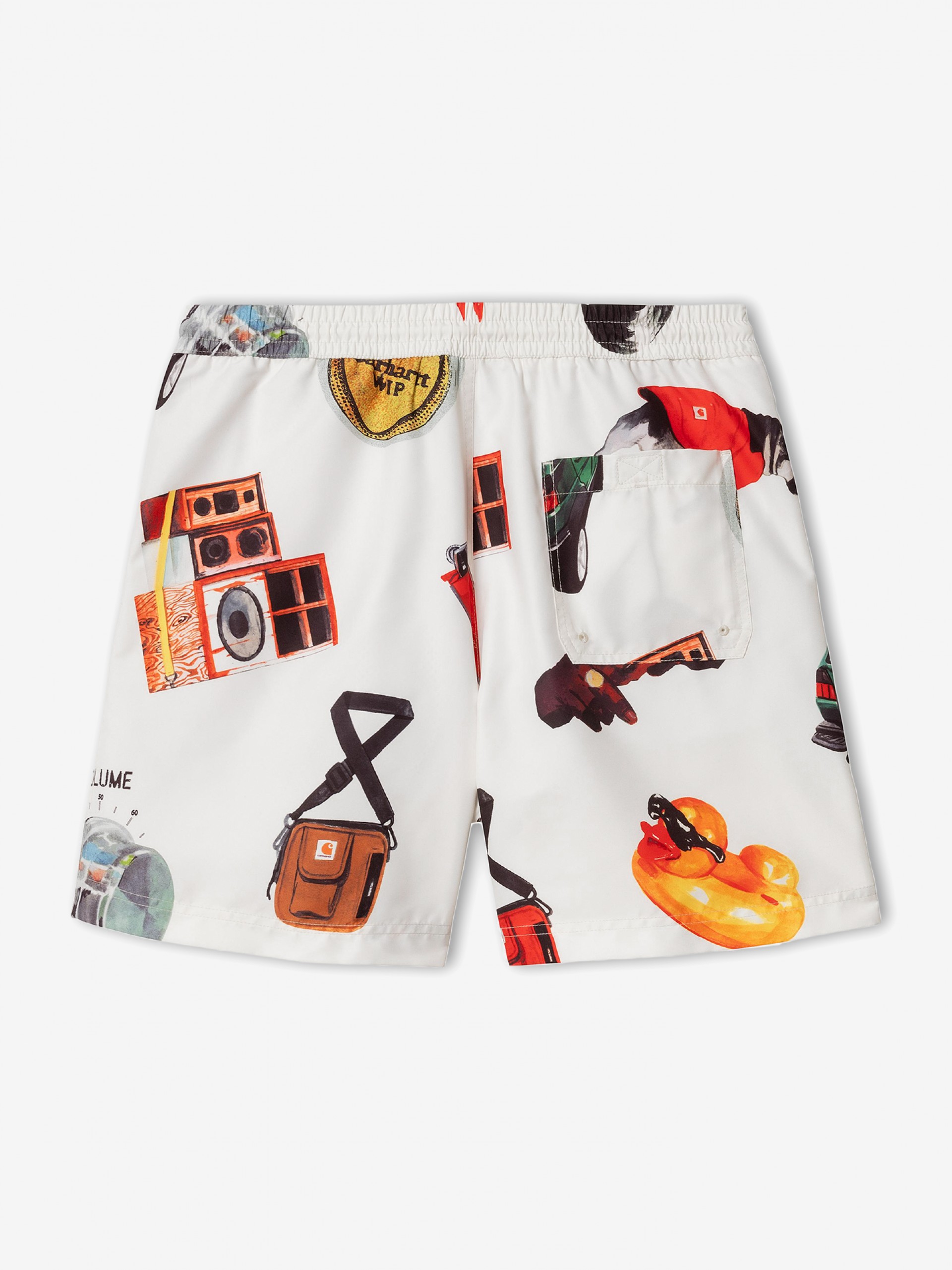 Carhartt WIP Slater White Printed Swimming Shorts