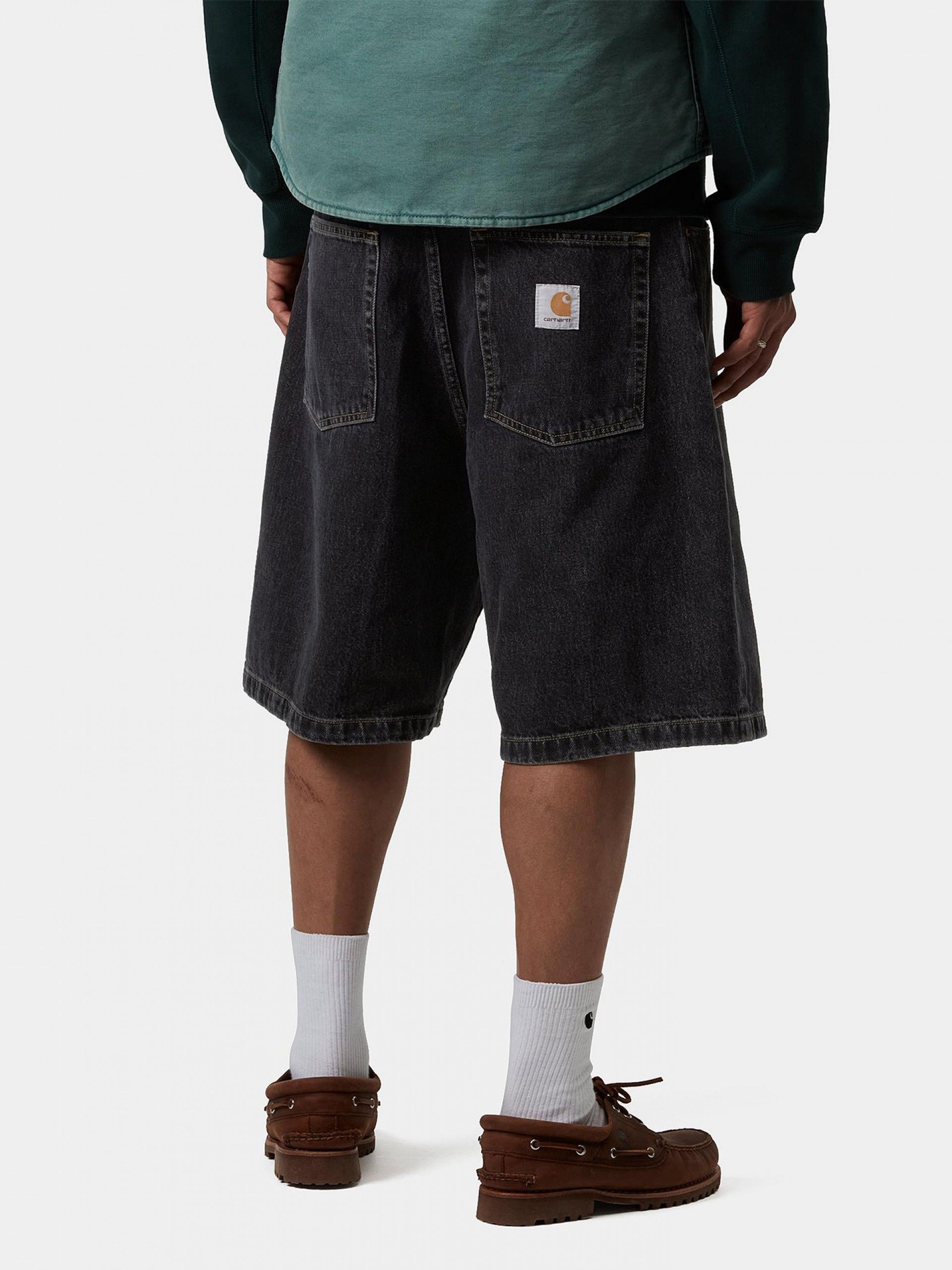 Carhartt WIP Brandon Black Denim Shorts