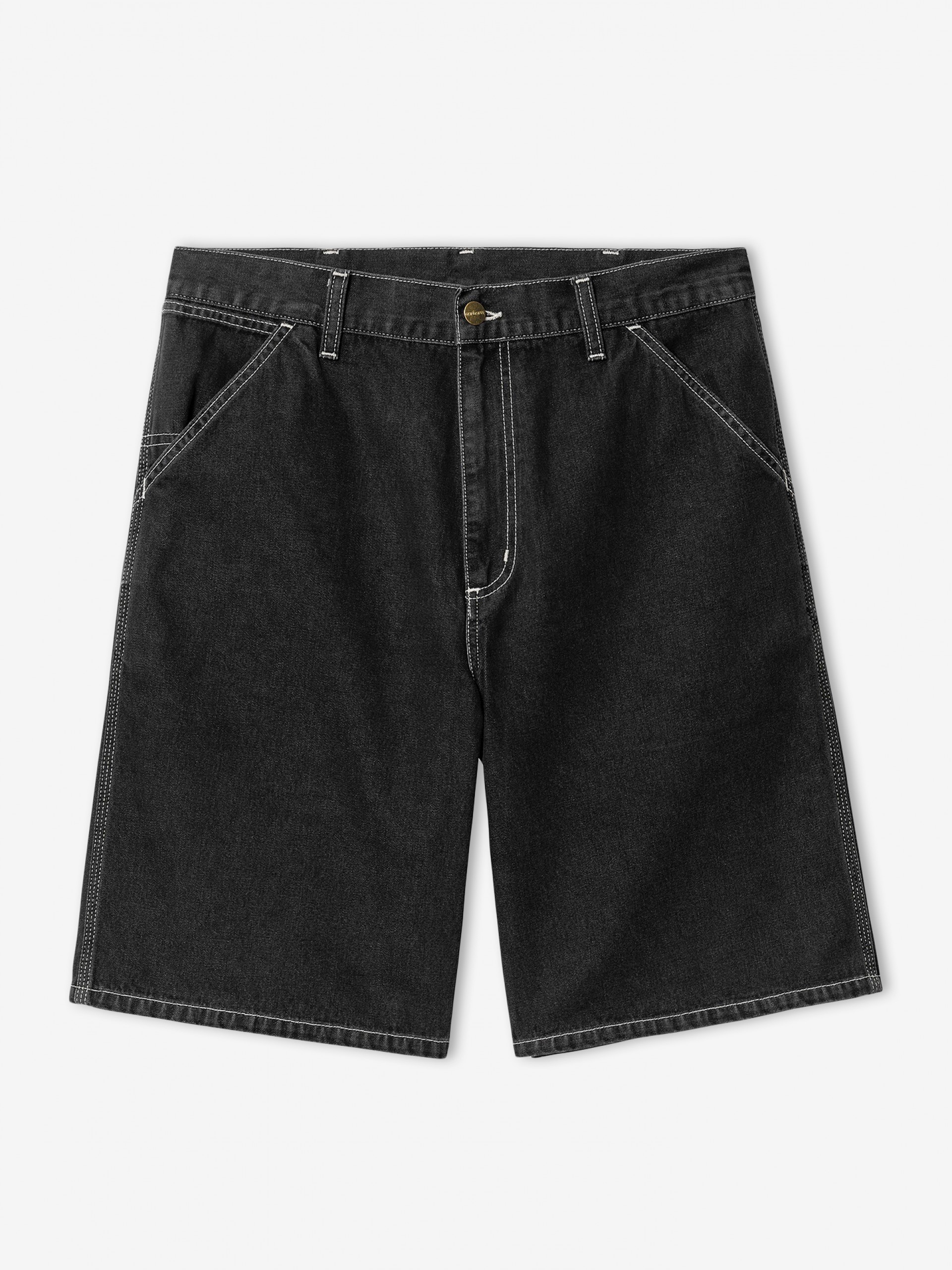 Carhartt WIP Simple Black Denim Shorts