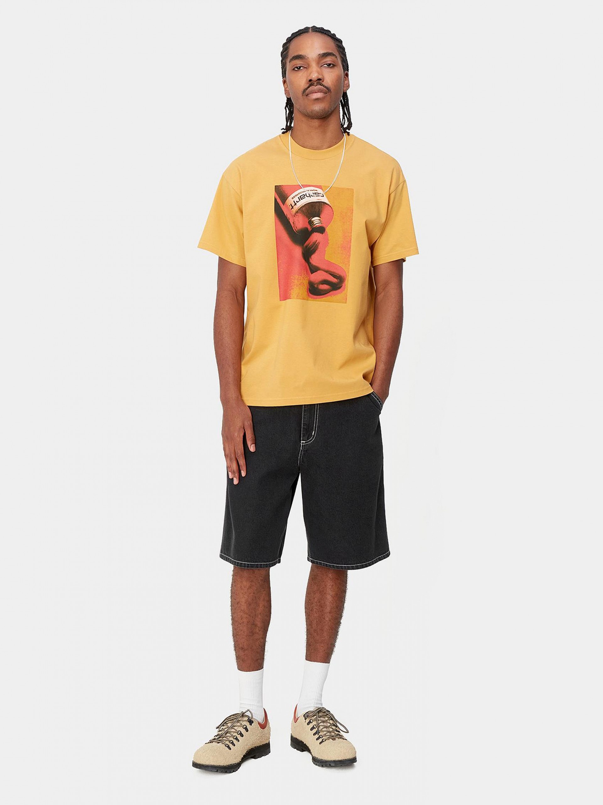 Carhartt WIP Simple Black Denim Shorts