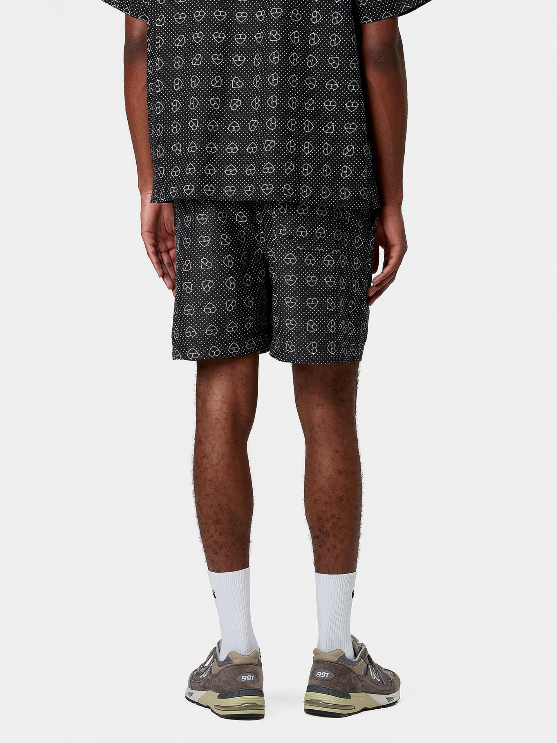 Carhartt WIP Slater Black Printed Swimming Shorts