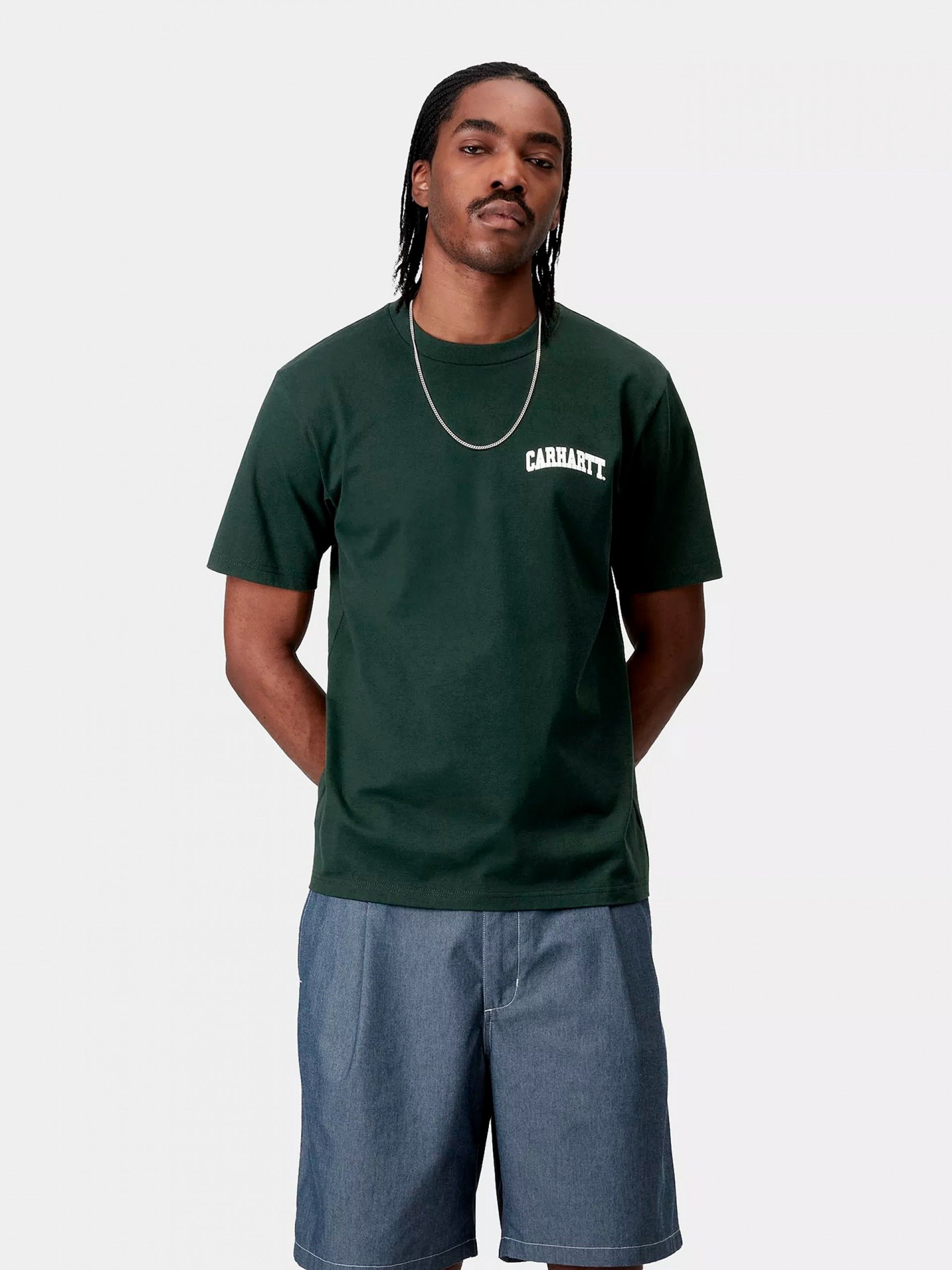 Carhartt WIP University Script Green T-shirt