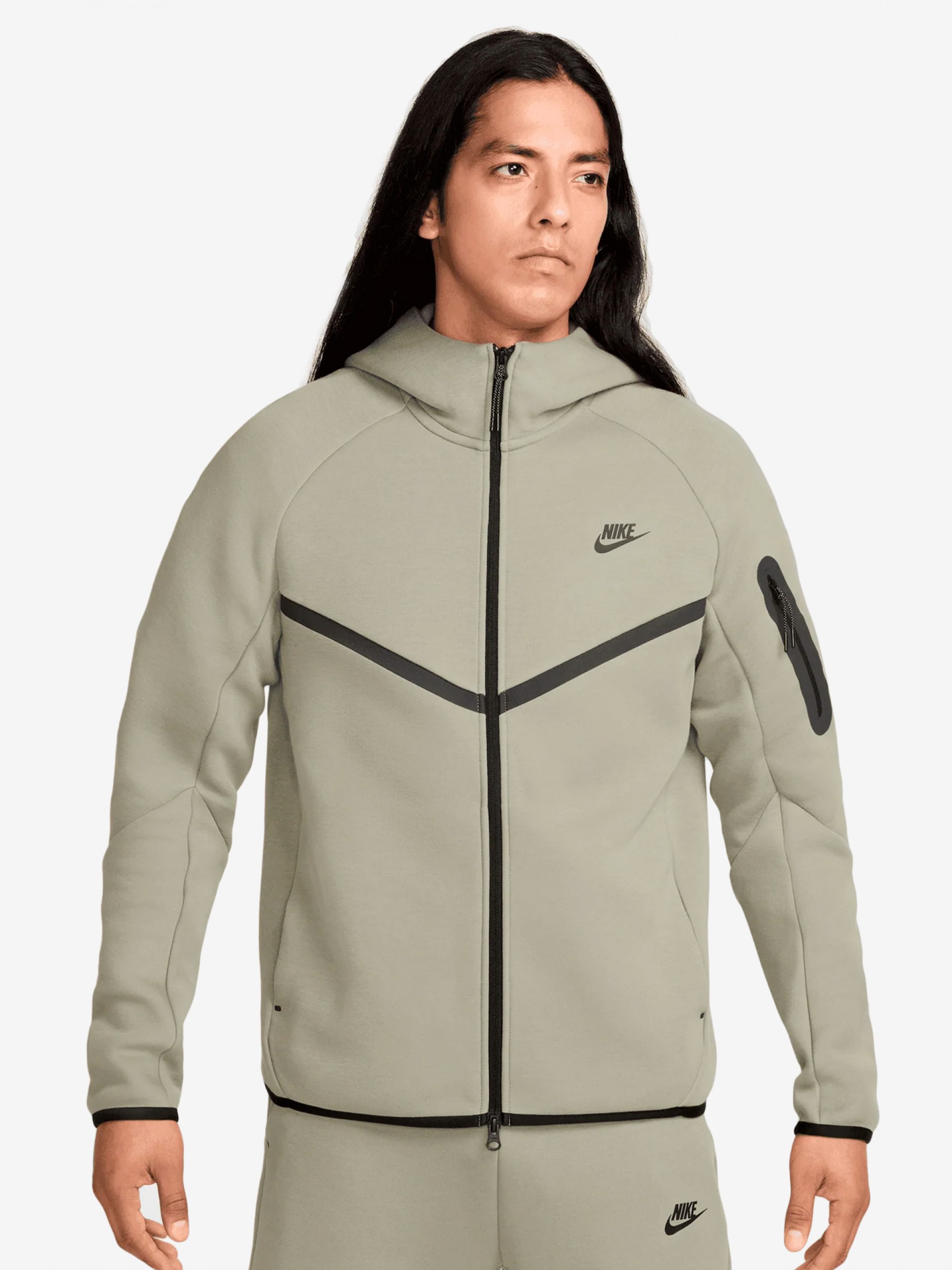 Chaqueta con Capucha Nike Tech Fleece Windrunner Verde Para Hombre