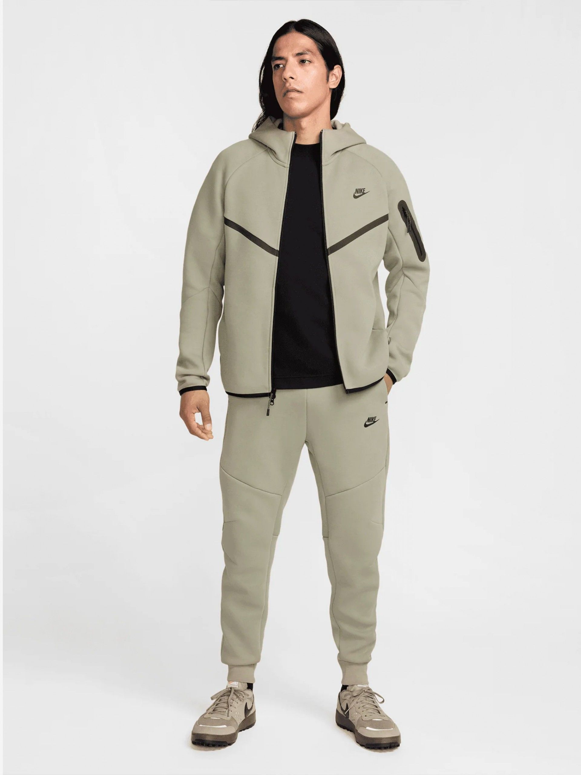 Chaqueta con Capucha Nike Tech Fleece Windrunner Verde Para Hombre