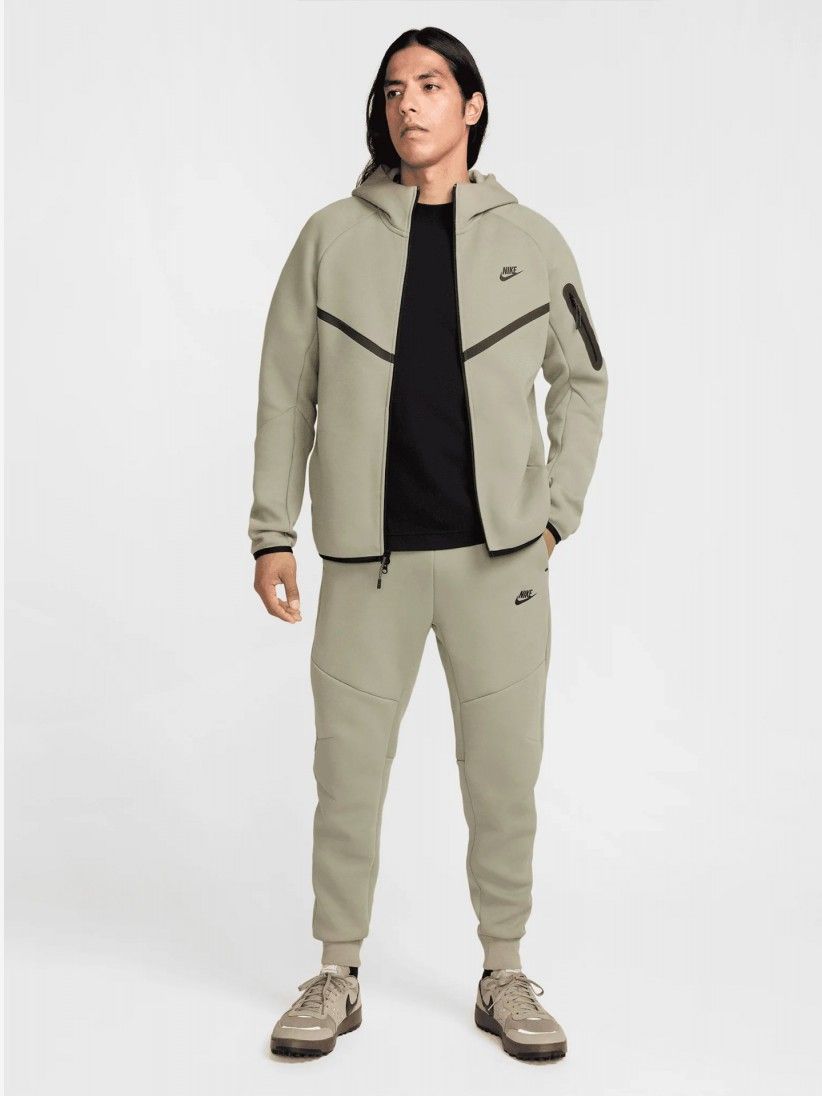 Nike Tech Fleece Windrunner Green Hooded Jacket For Men