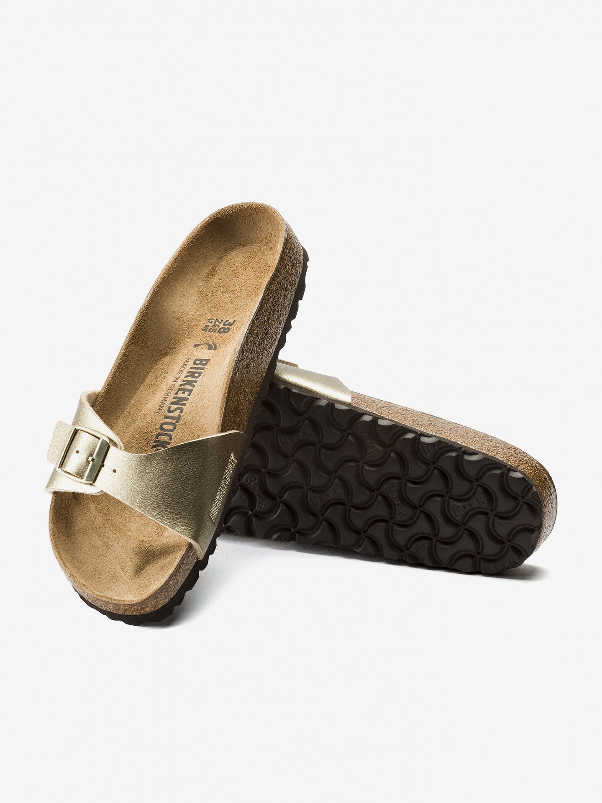Birkenstock Madrid Birko-Flor Golden Slides