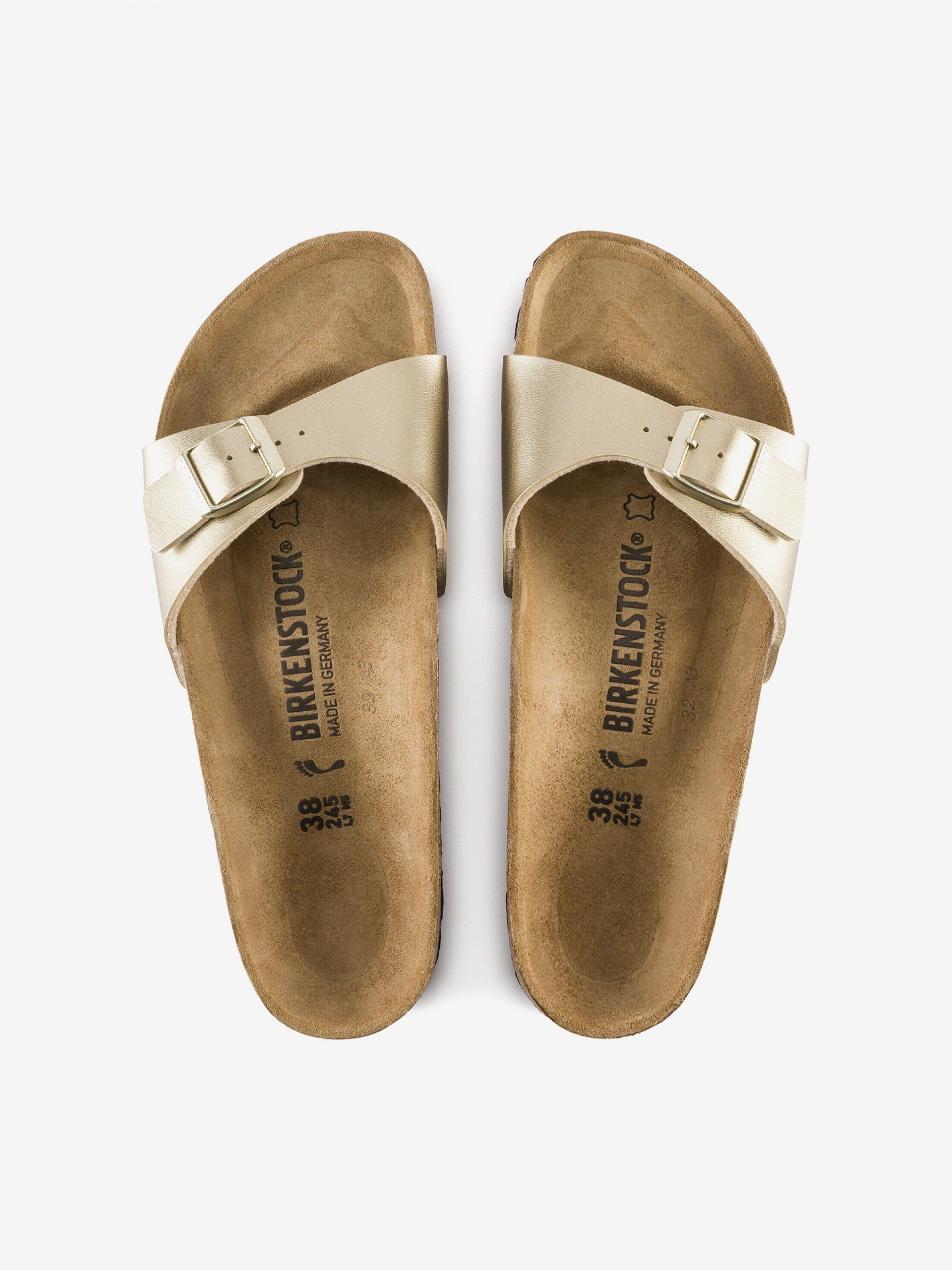 Birkenstock Madrid Birko-Flor Golden Slides