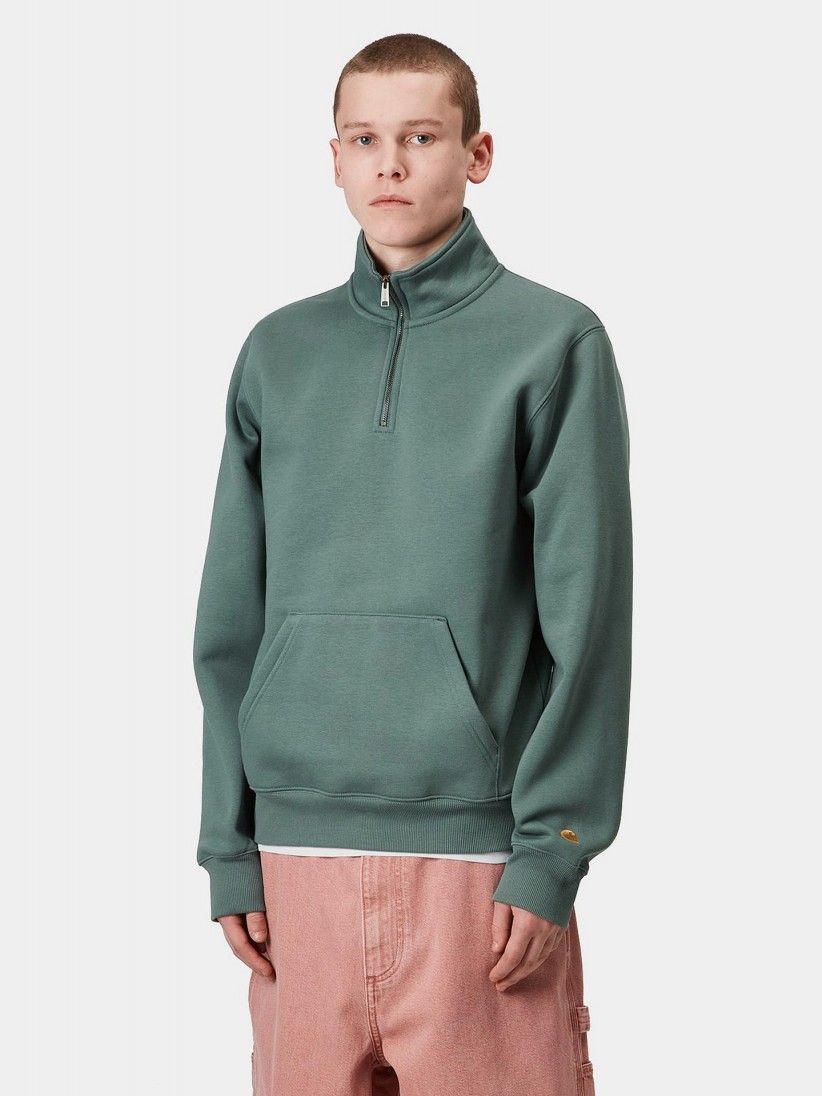 Carhartt WIP Chase Neck Green Zip Sweater