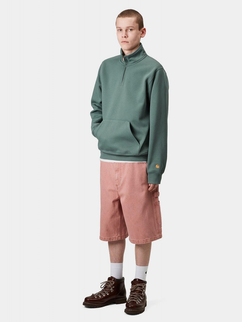 Carhartt WIP Chase Neck Green Zip Sweater
