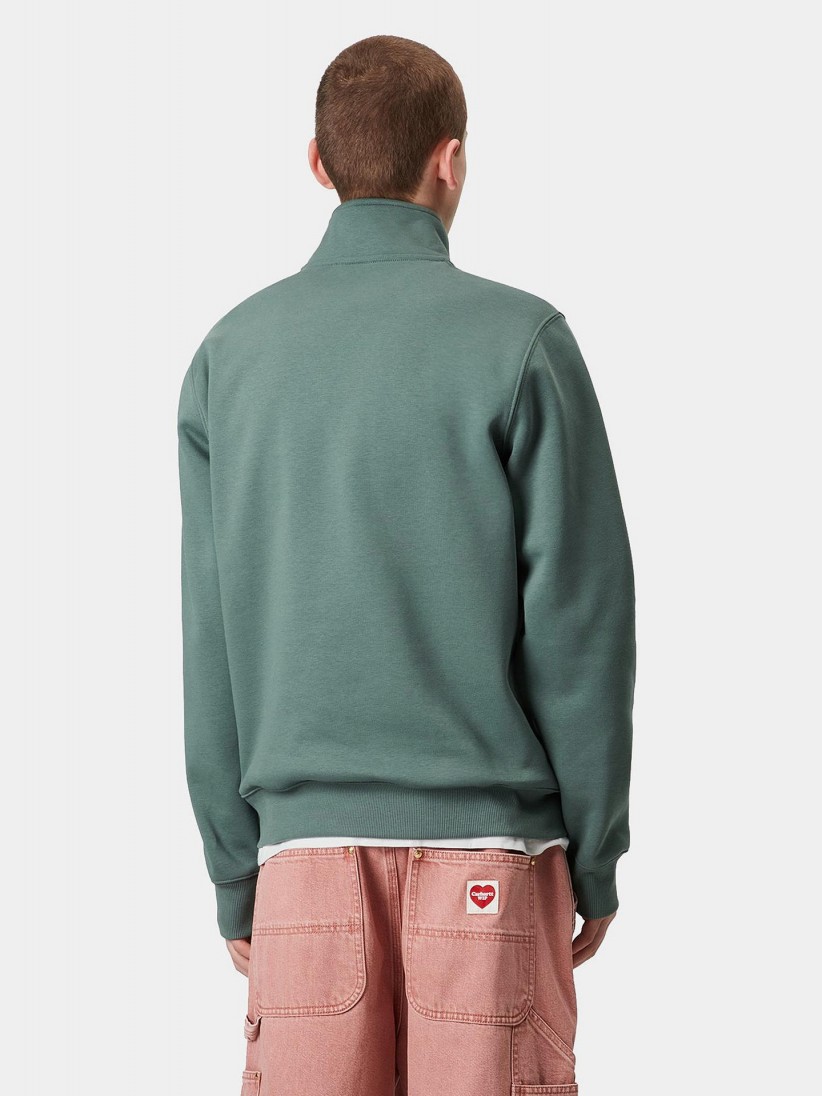 Carhartt WIP Chase Neck Green Zip Sweater