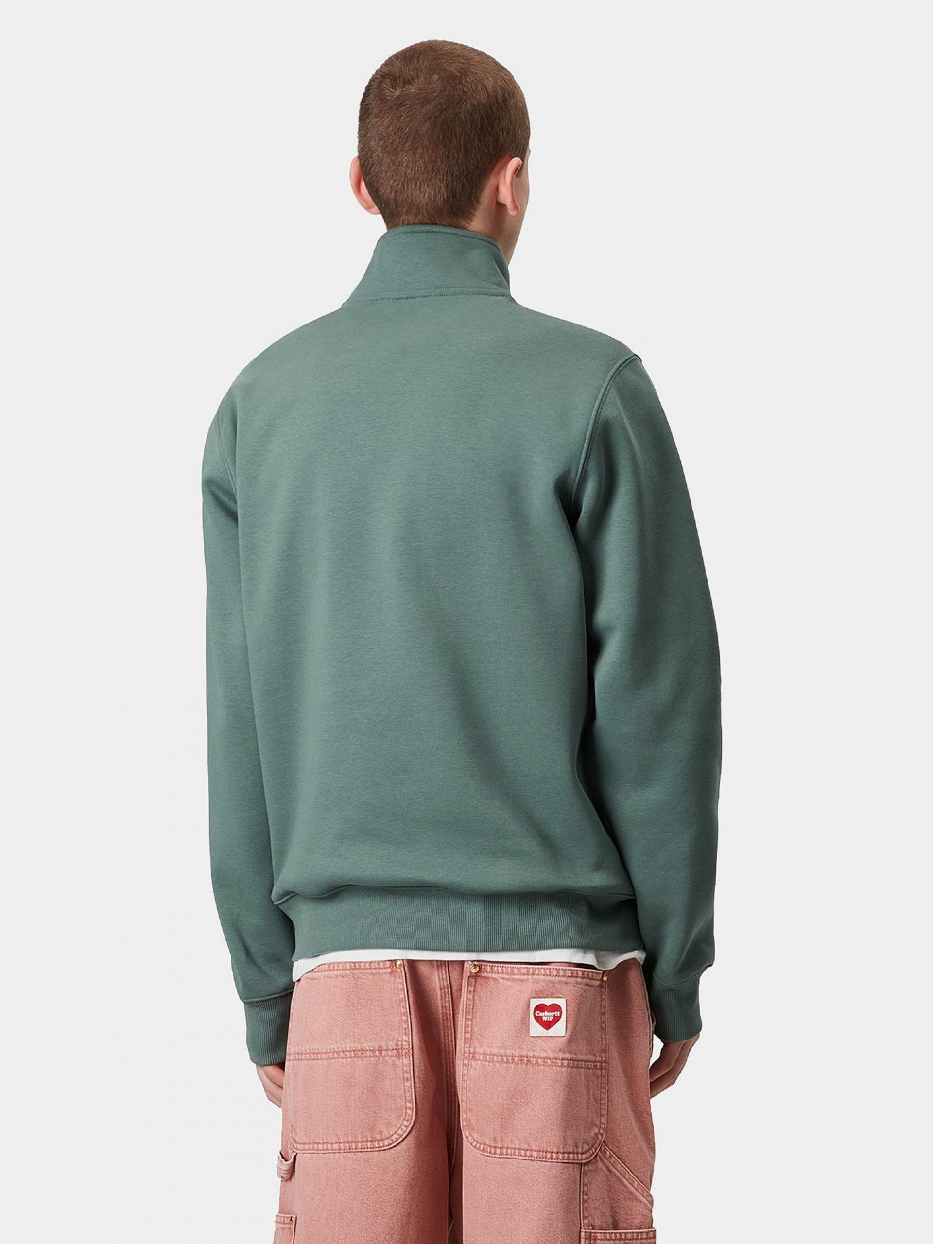 Sudadera con Cremallera Carhartt WIP Chase Neck Verde