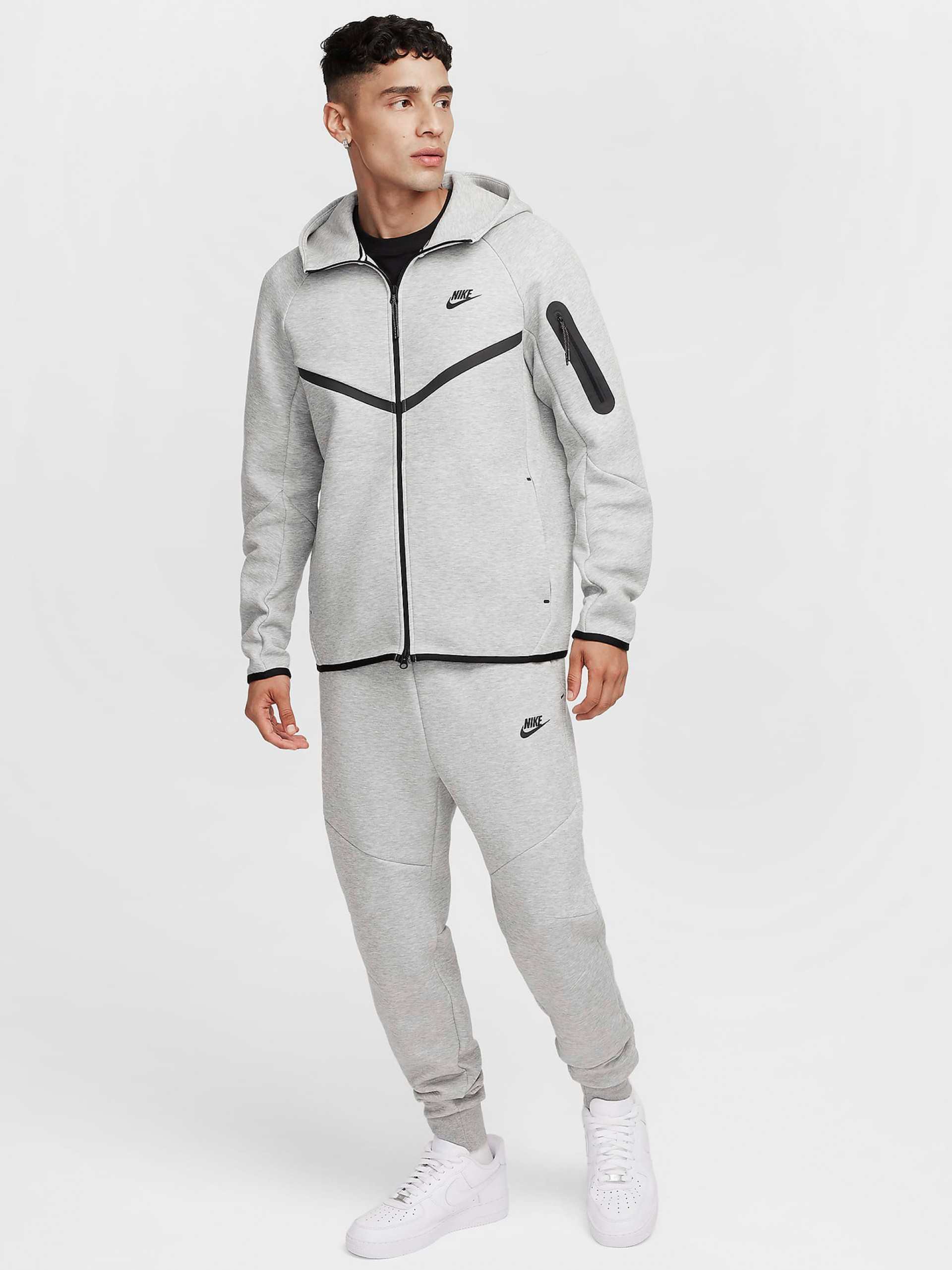 Pantalones Nike Tech Fleece Slim Fit Grises Para Hombre