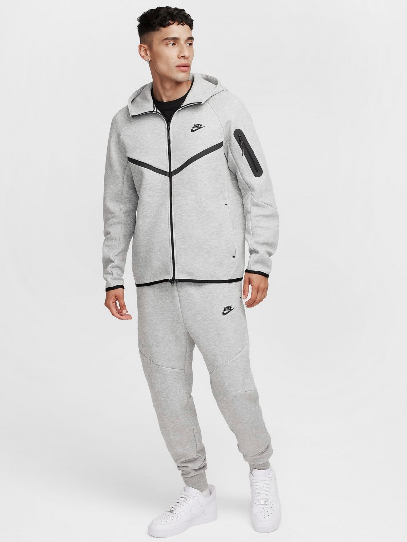 Nike Tech Fleece Slim Fit Grey Trousers For Men