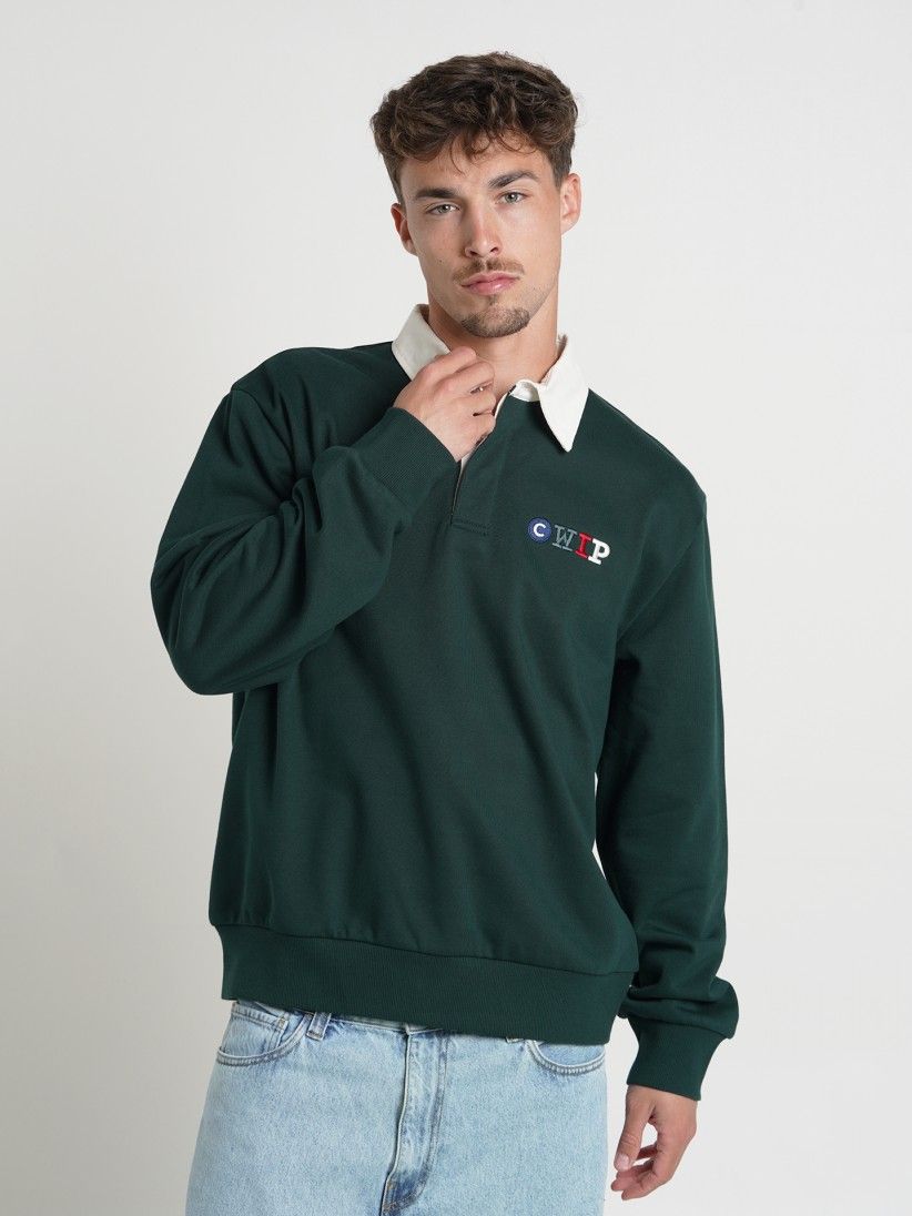 Carhartt WIP Flags Rugby Green Sweater Carhartt WIP Flags Rugby Green Sweater