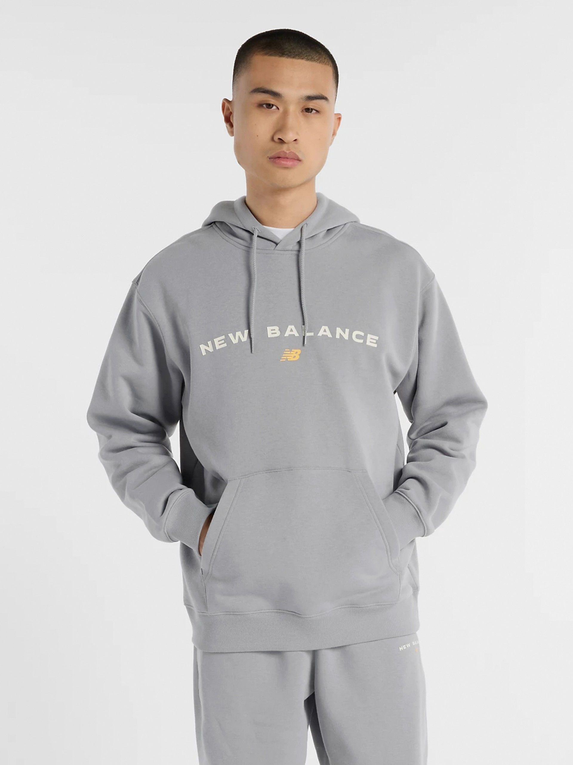 Camisola com Capuz New Balance Reimagined Graphic Cinzenta