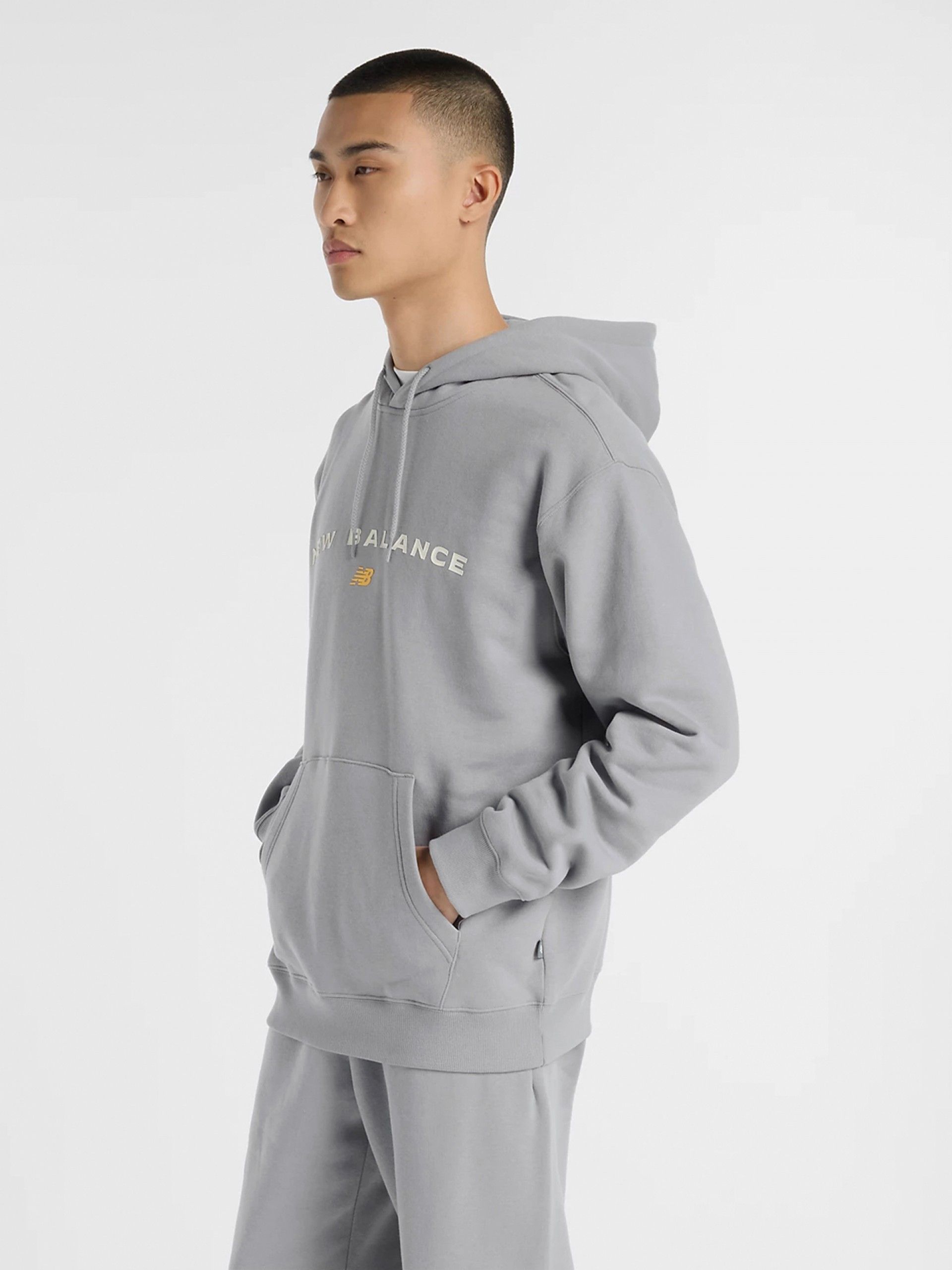 Camisola com Capuz New Balance Reimagined Graphic Cinzenta