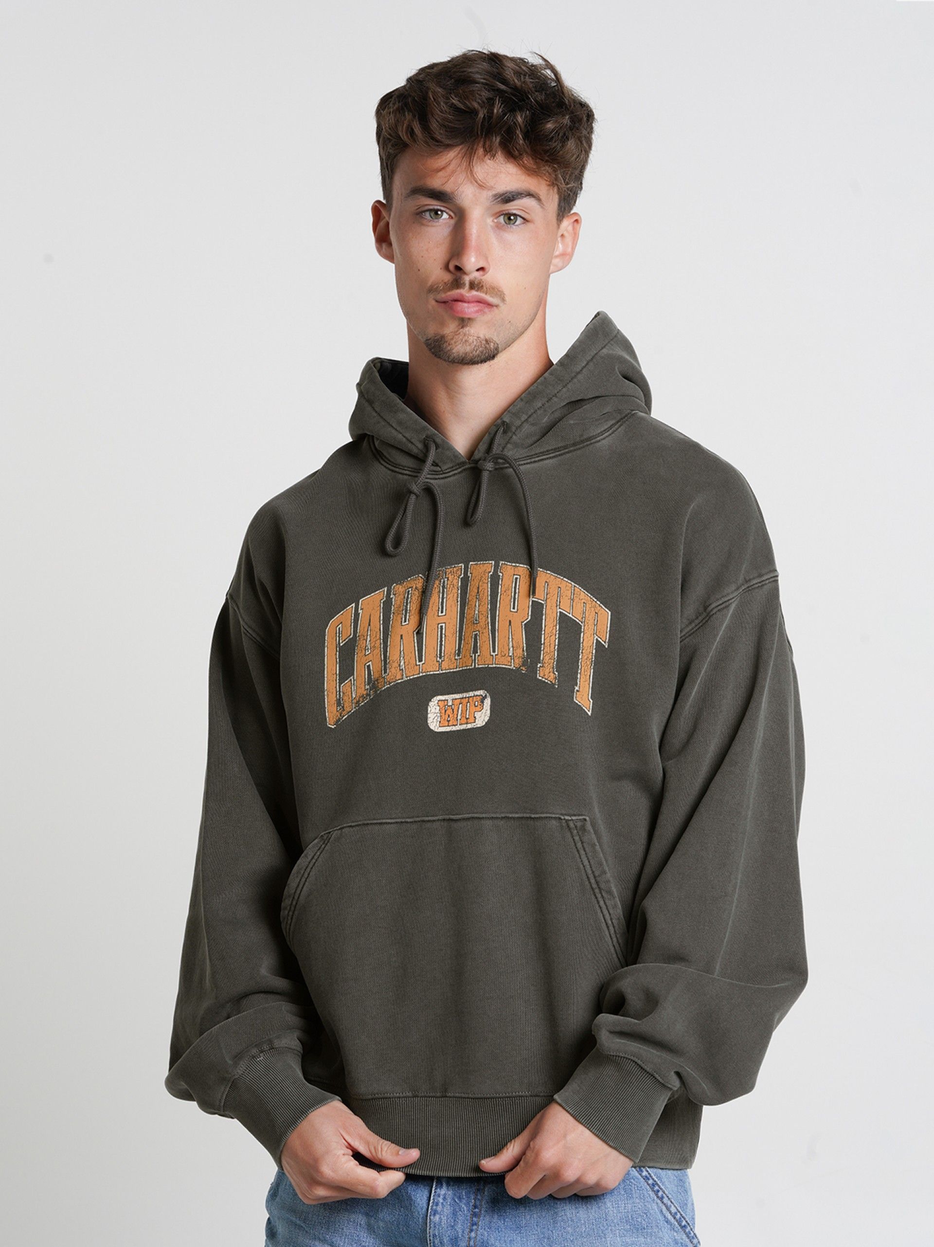 Camisola com Capuz Carhartt WIP Library Cinzenta