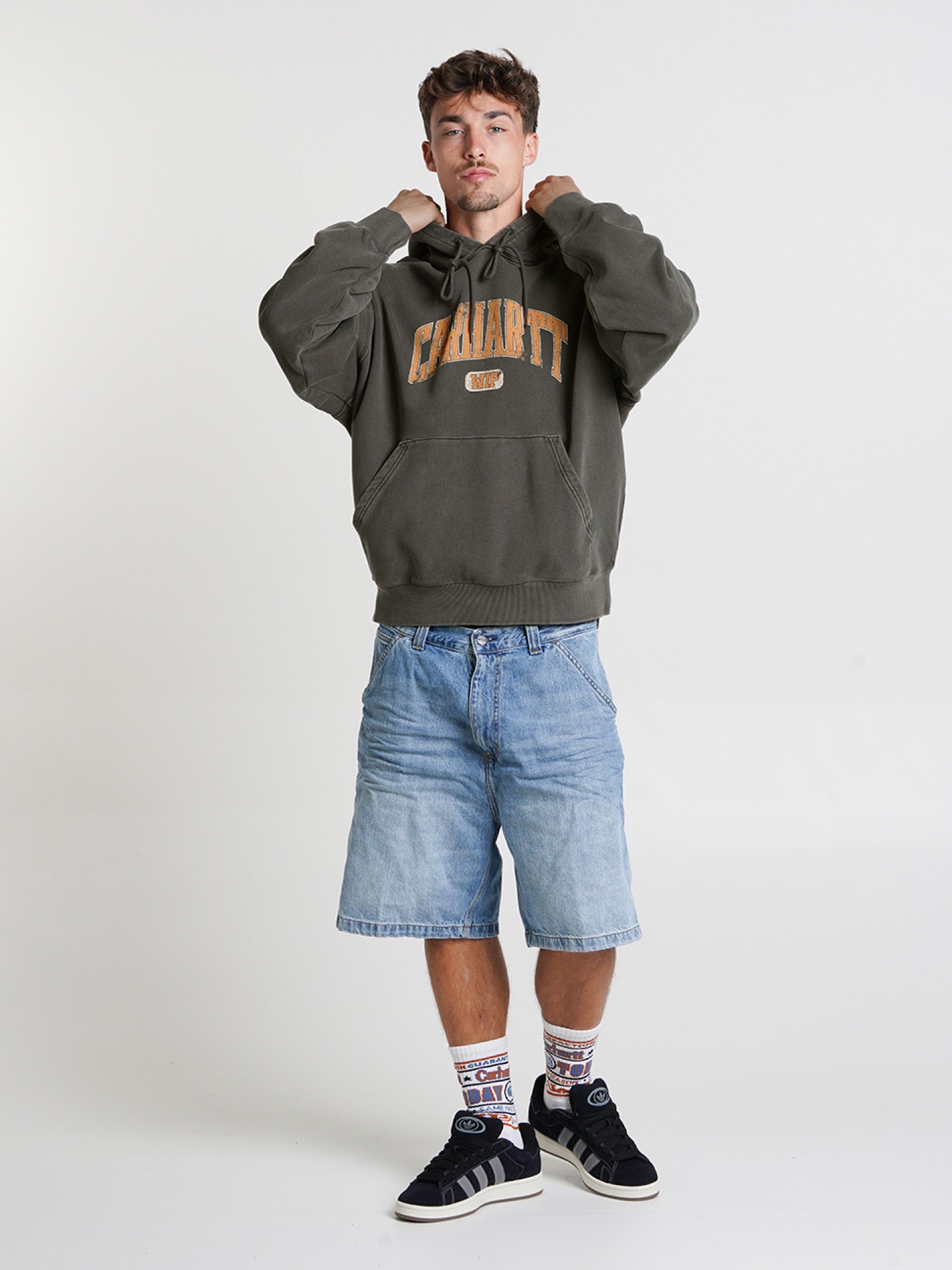 Camisola com Capuz Carhartt WIP Library Cinzenta