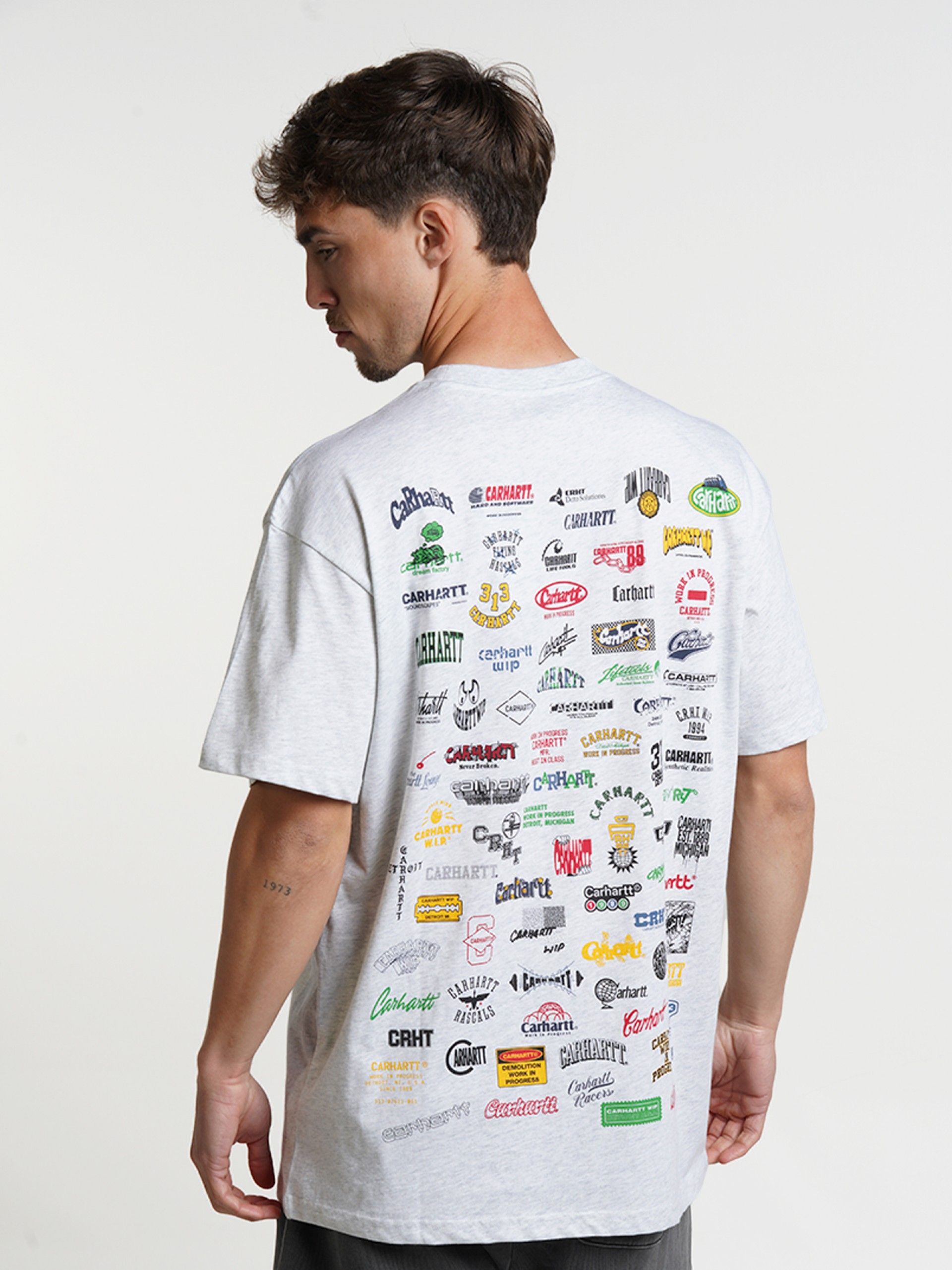 T-shirt Carhartt WIP Logo Cinzenta