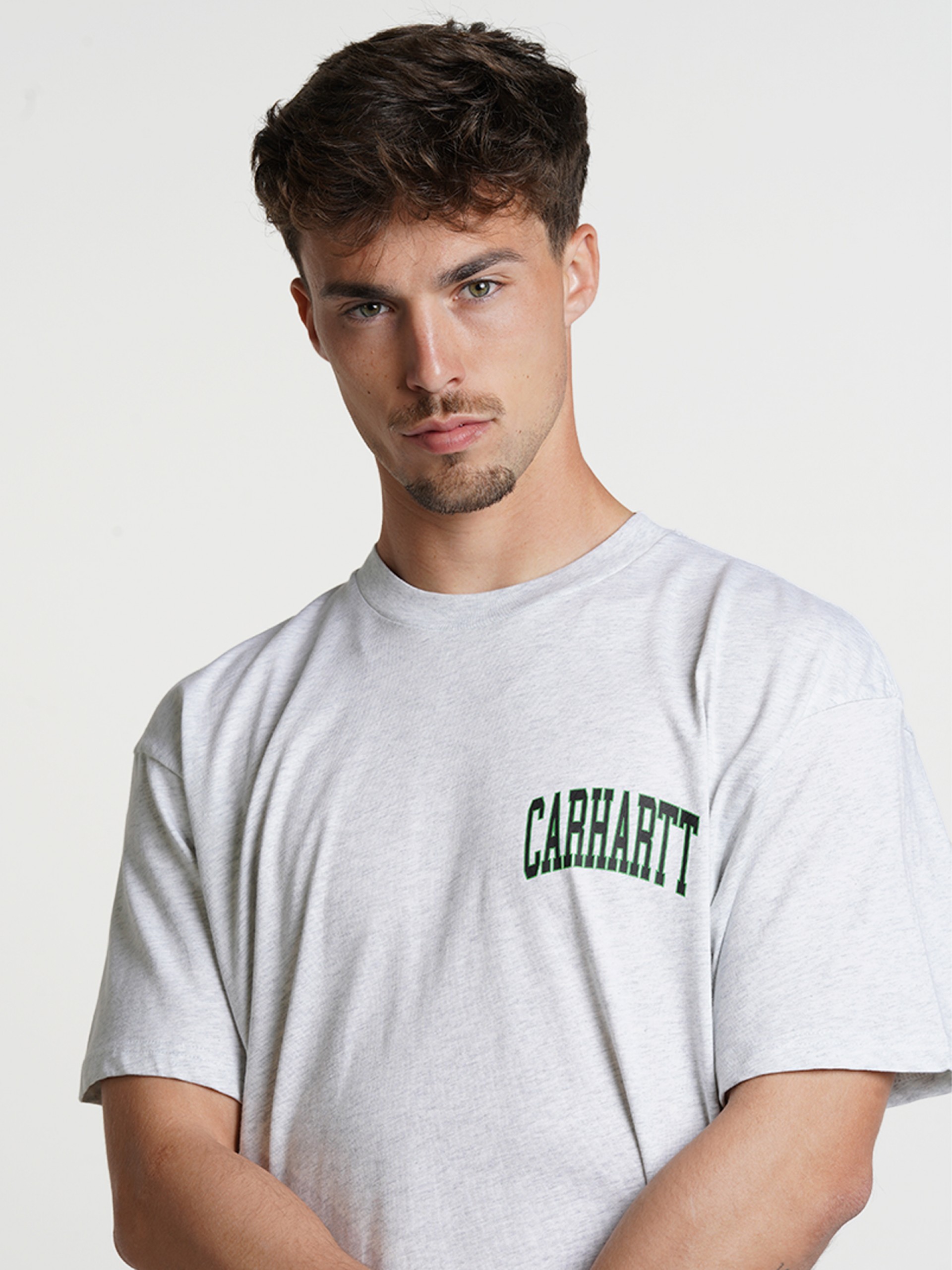 T-shirt Carhartt WIP Logo Cinzenta