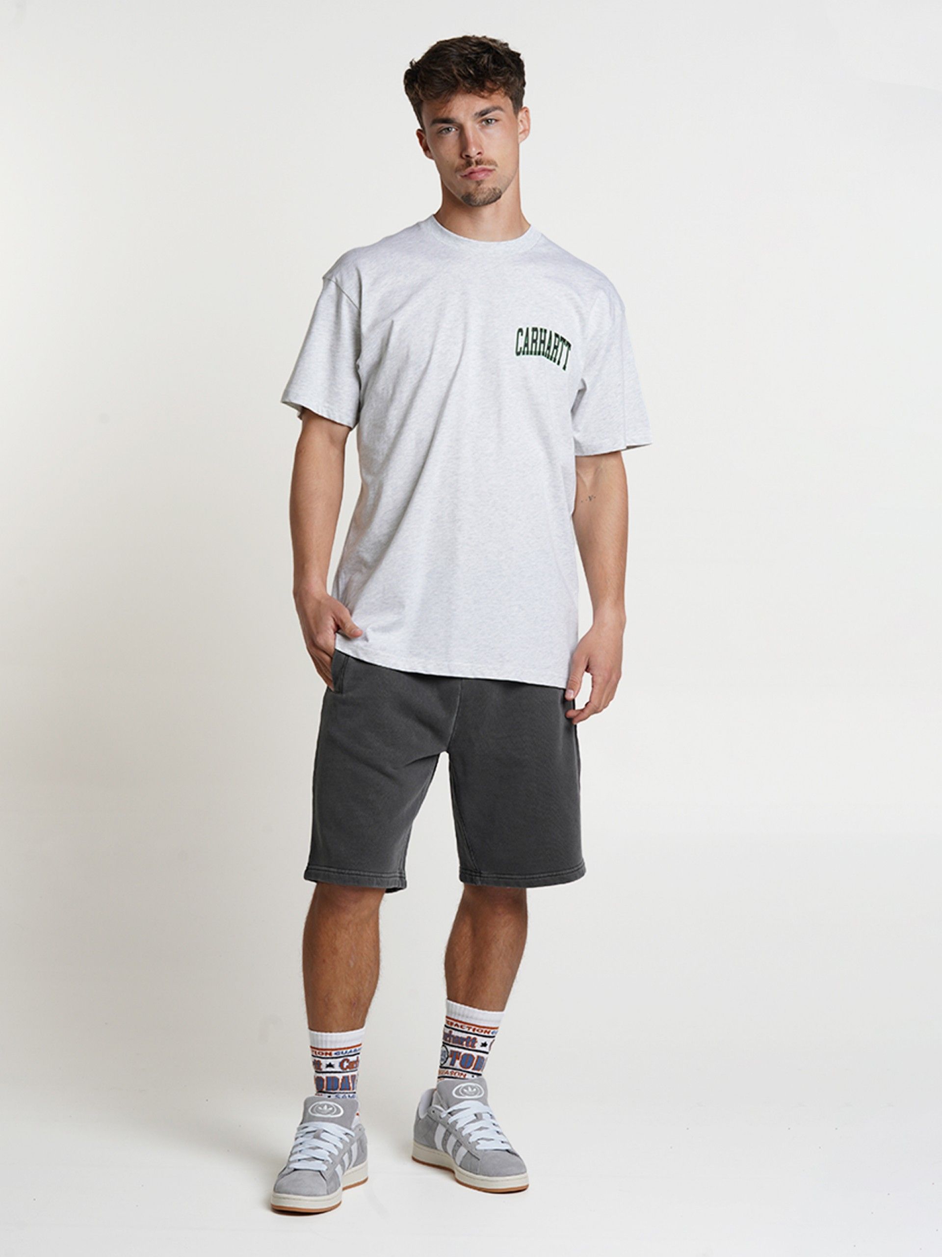 T-shirt Carhartt WIP Logo Cinzenta