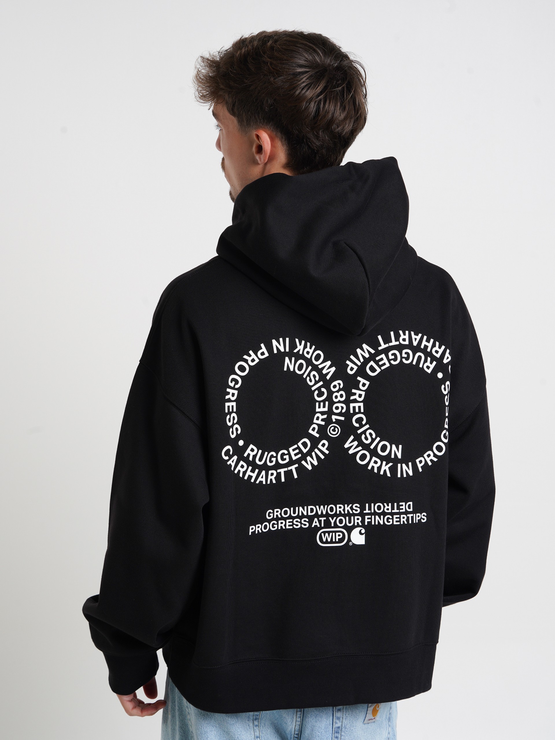 Camisola com Capuz Carhartt WIP Rotation Preta