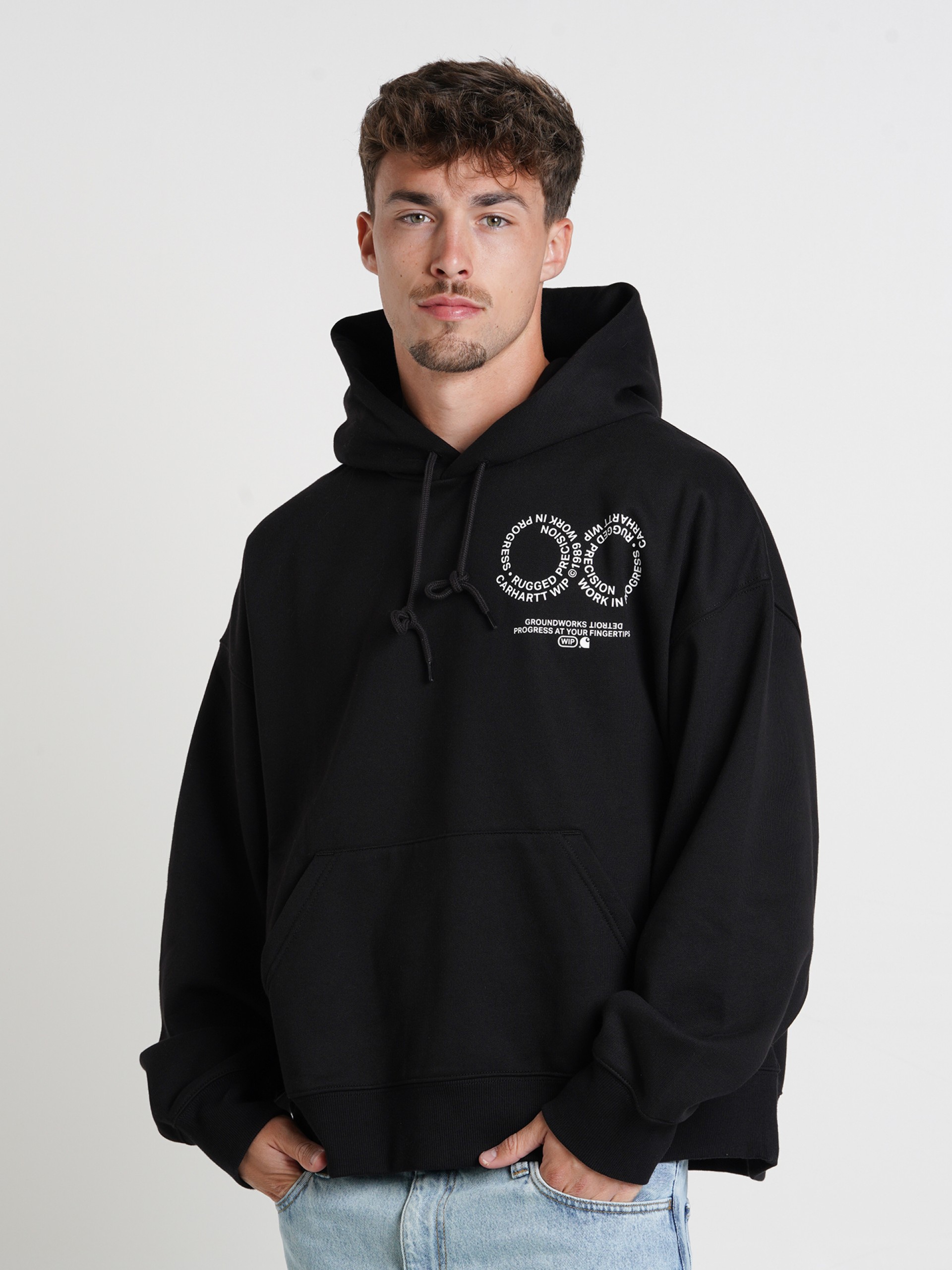Camisola com Capuz Carhartt WIP Rotation Preta