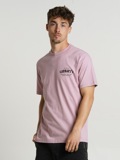 Camiseta Carhartt WIP Catalogue C Logo Rosa
