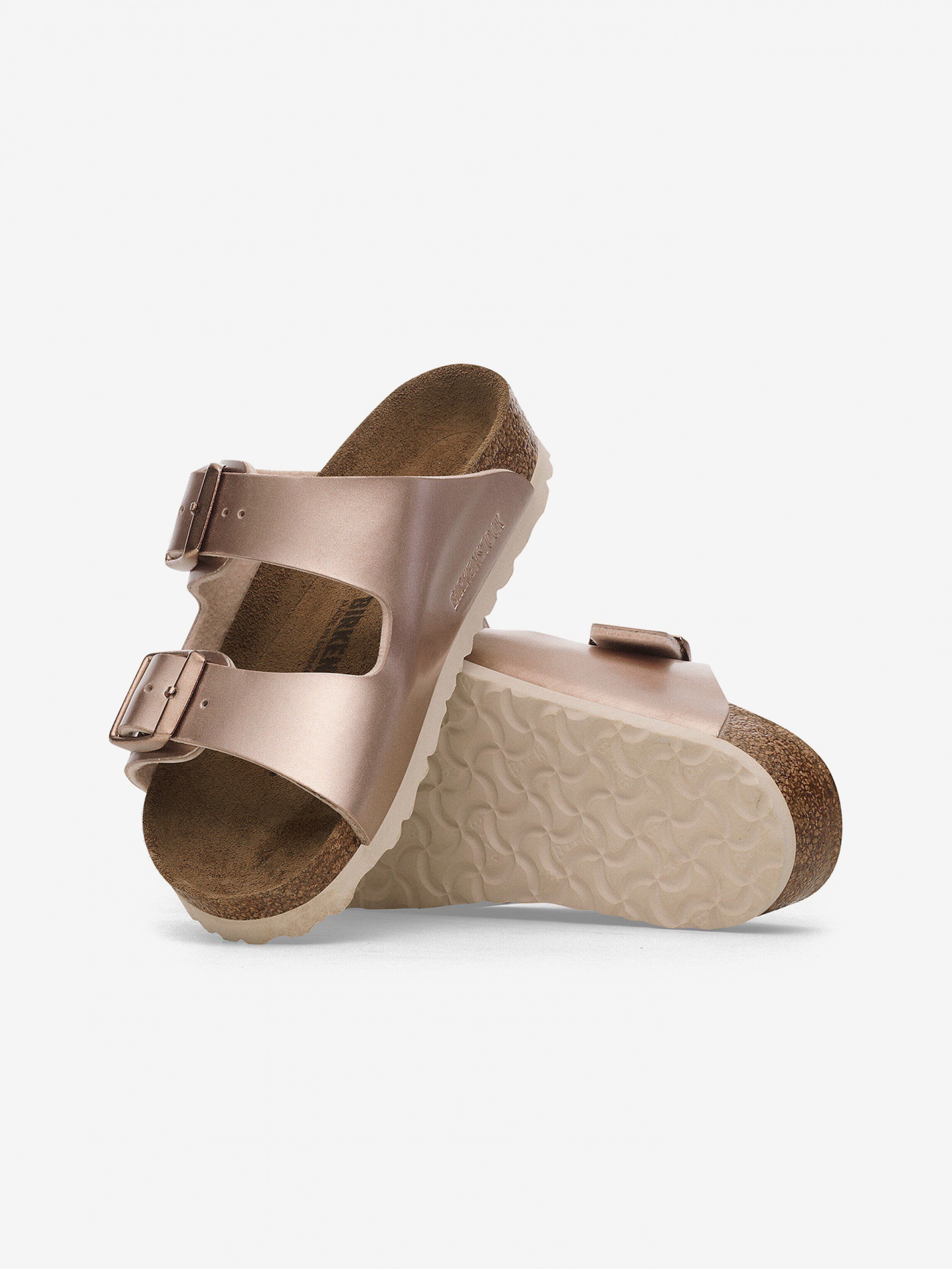 Chinelos Birkenstock Arizona Birko-Flor Kids Rosa Dourado