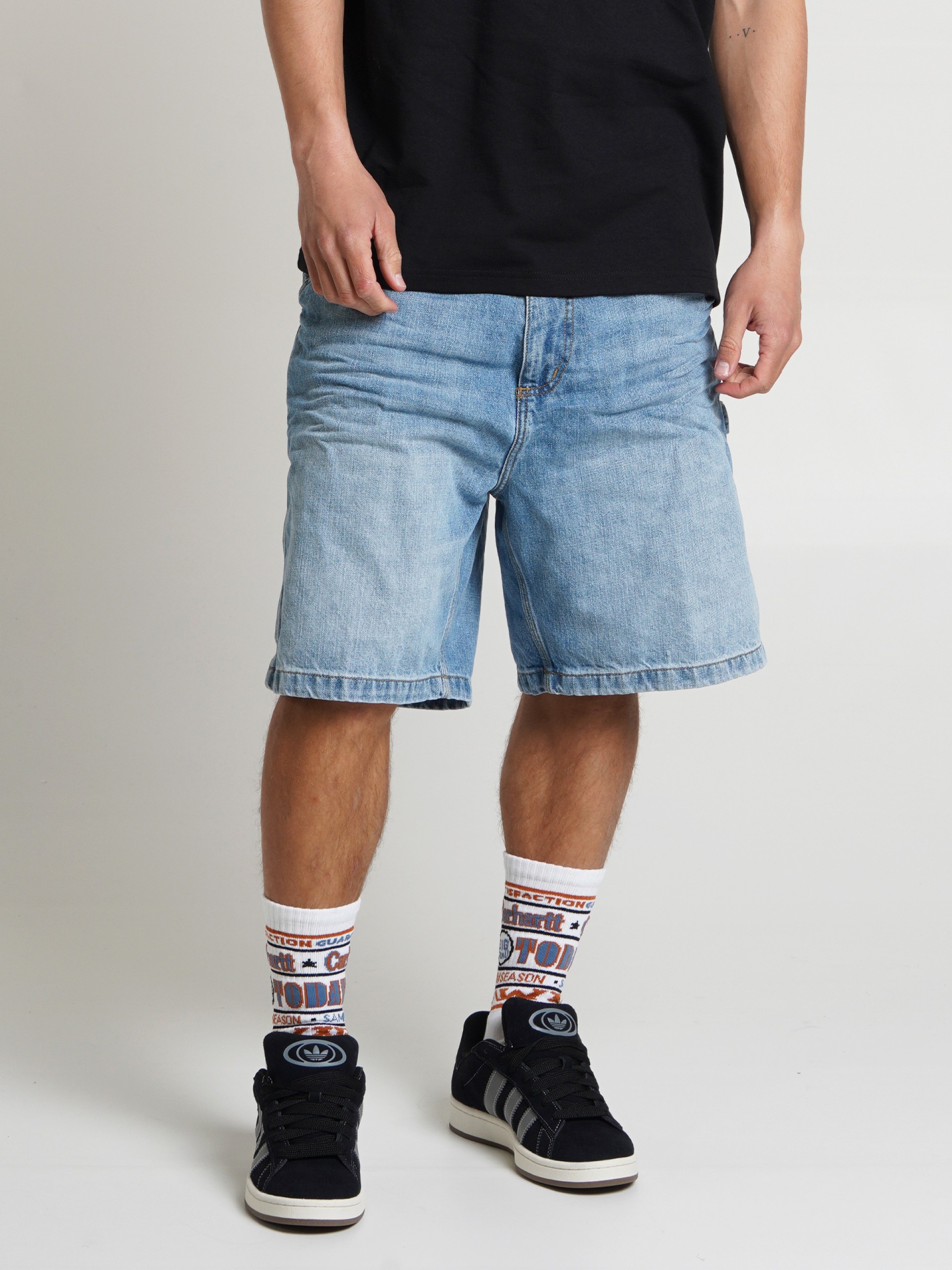 Carhartt WIP OG Single Knee Blue Denim Shorts