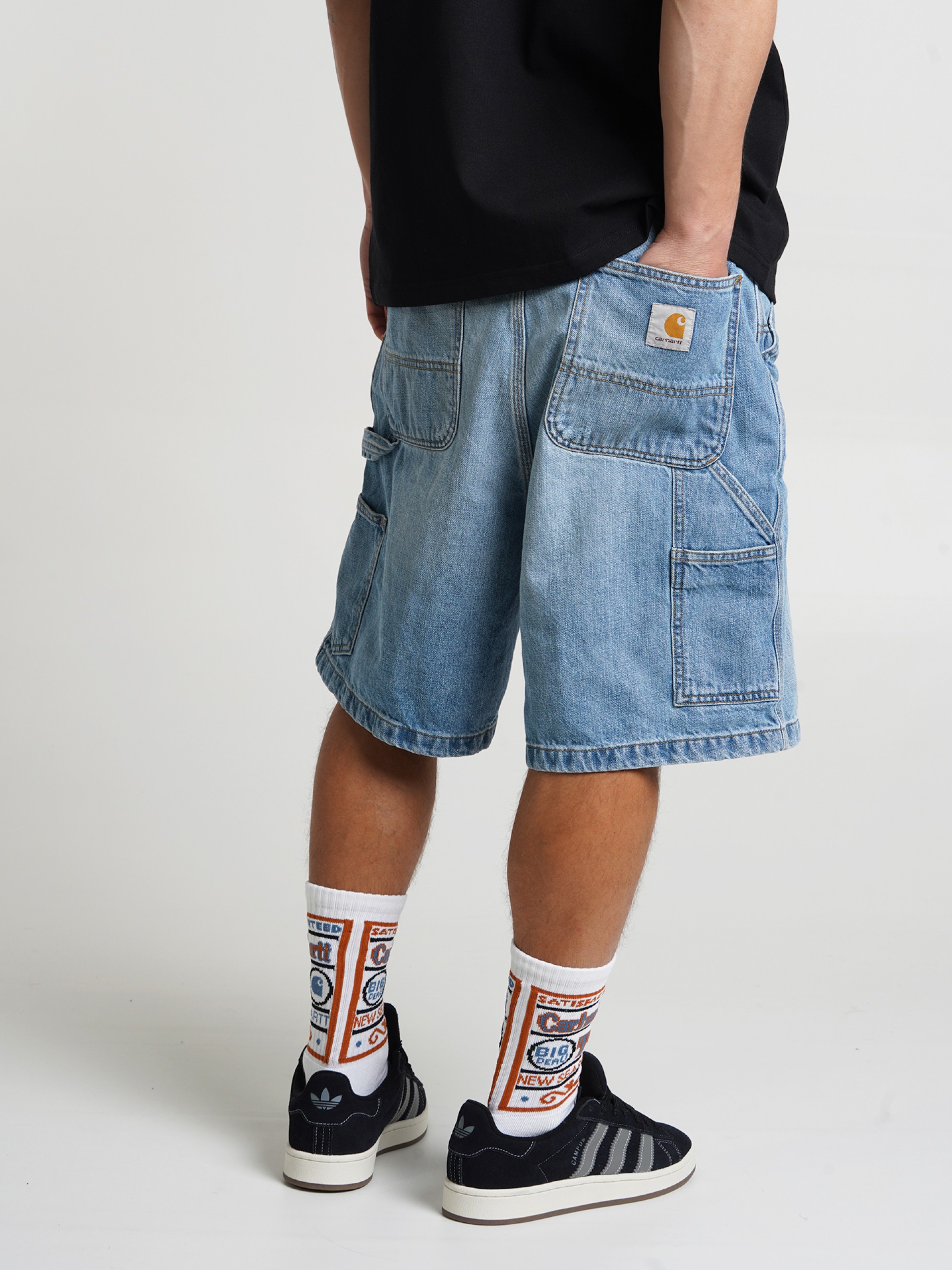 Carhartt WIP OG Single Knee Blue Denim Shorts