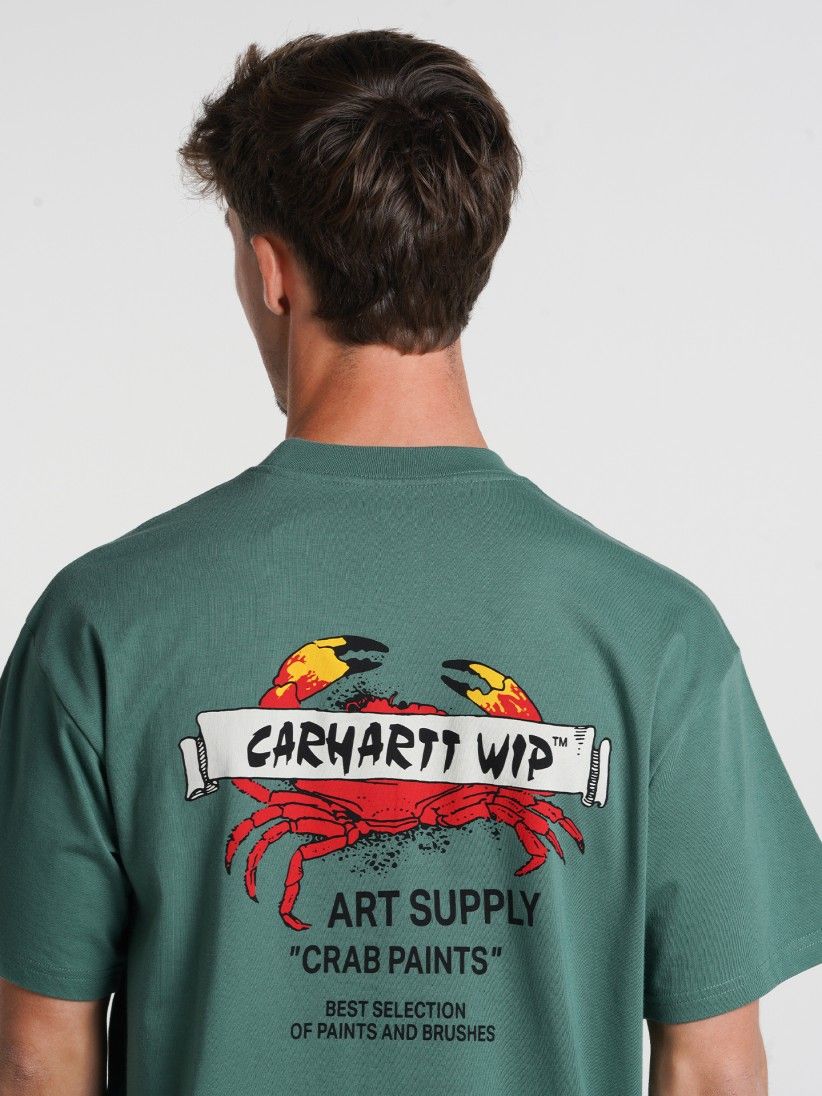 Carhartt WIP Crab Paint Green T-shirt - I034778.2M2.XX - BZR