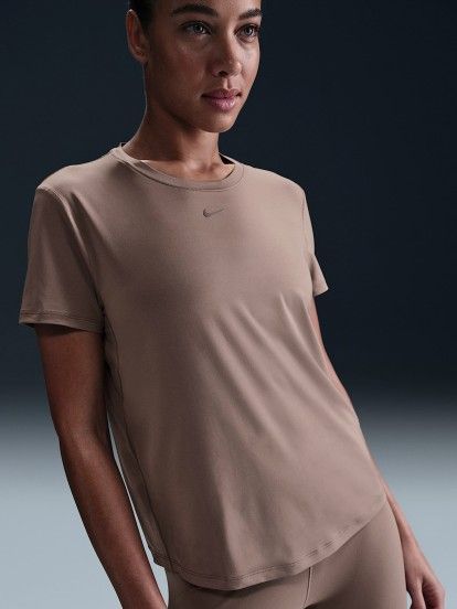 T-shirt Nike One Classic Dri-FIT Castanha Para Mulher