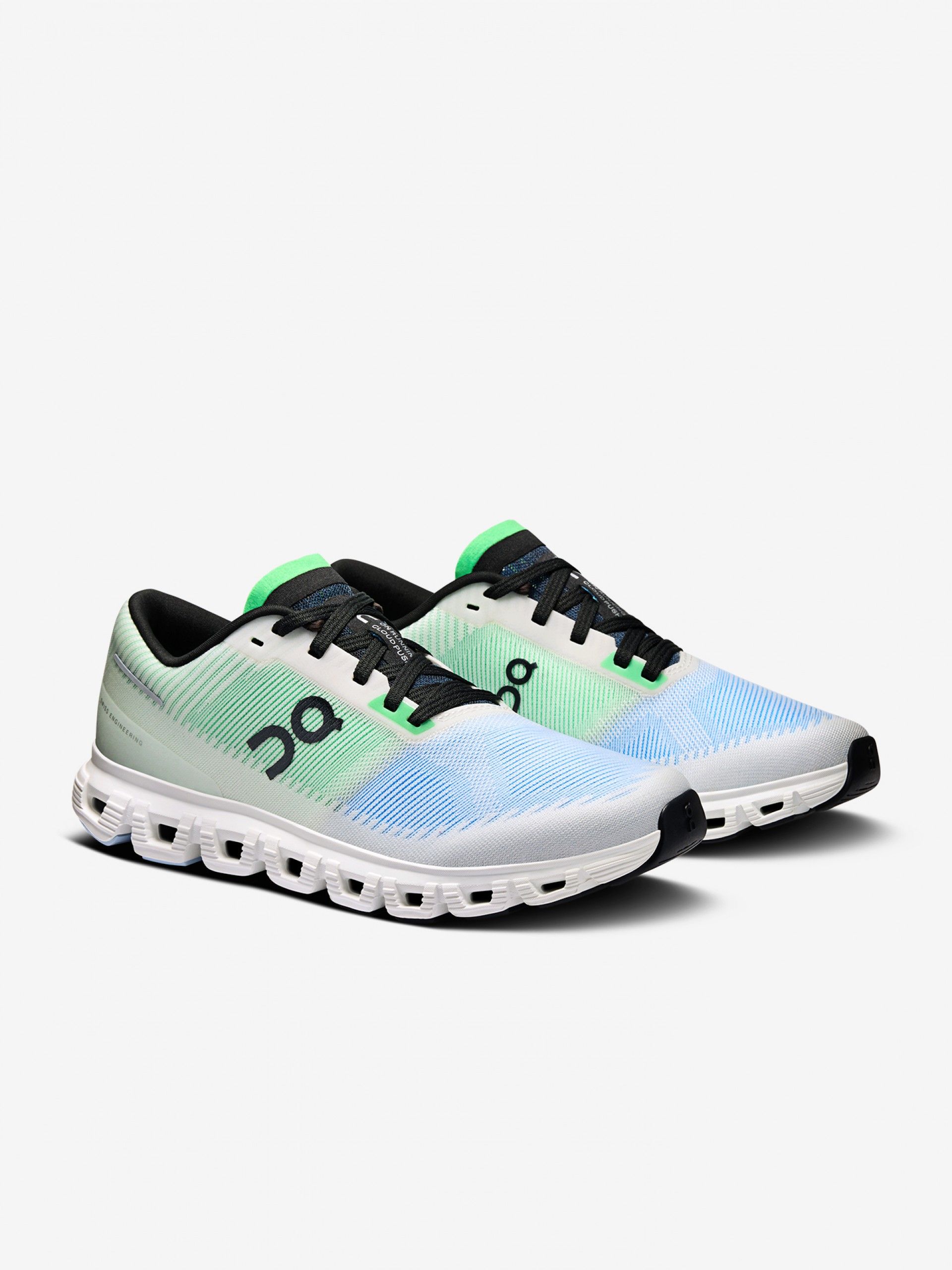 On Running Cloud 6 Push Green and Blue W Sneakers