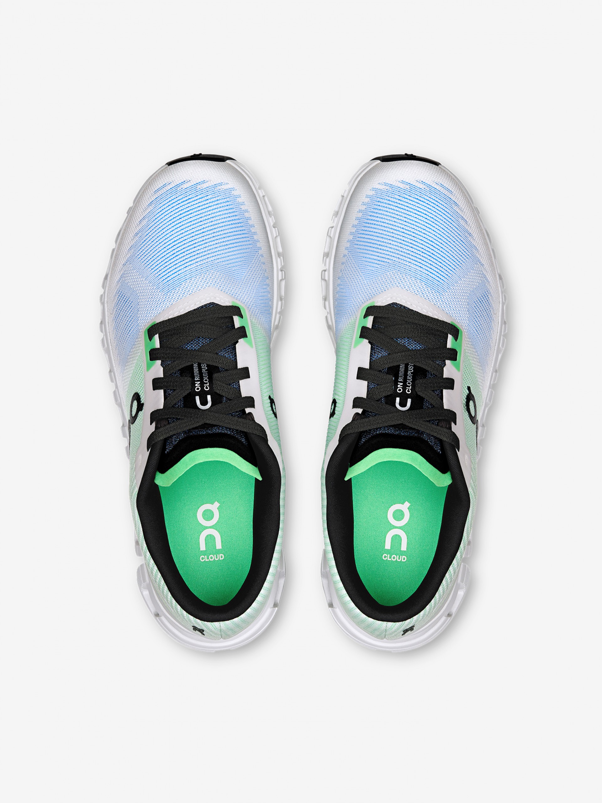 On Running Cloud 6 Push Green and Blue W Sneakers