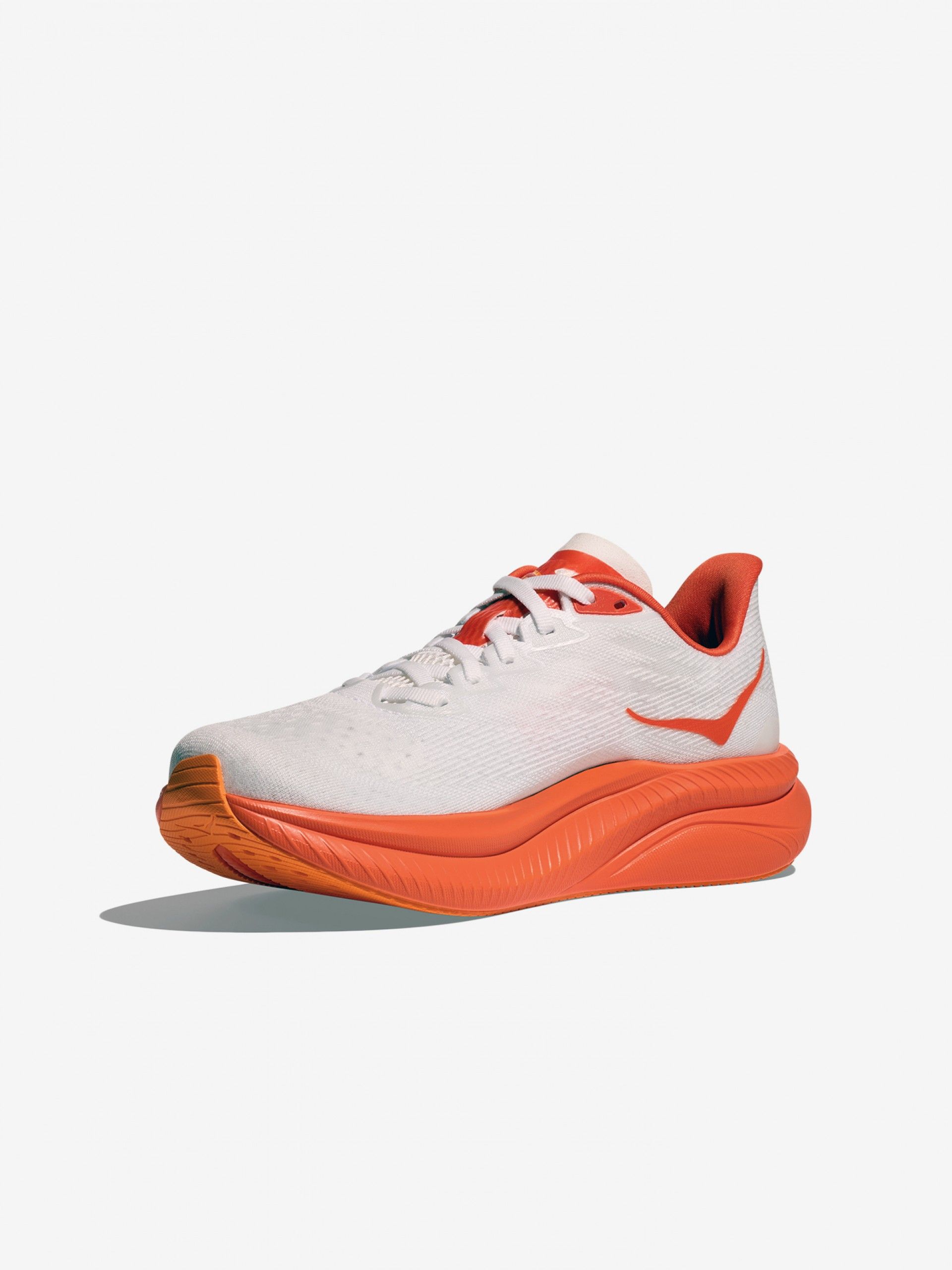 Hoka Mach 6 M White and Orange Trainers