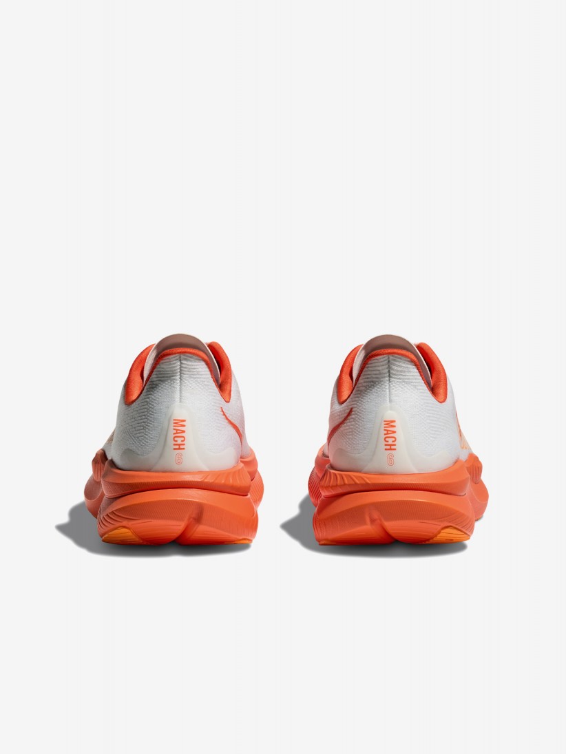 Sapatilhas Hoka Mach 6 M Brancas e Laranja