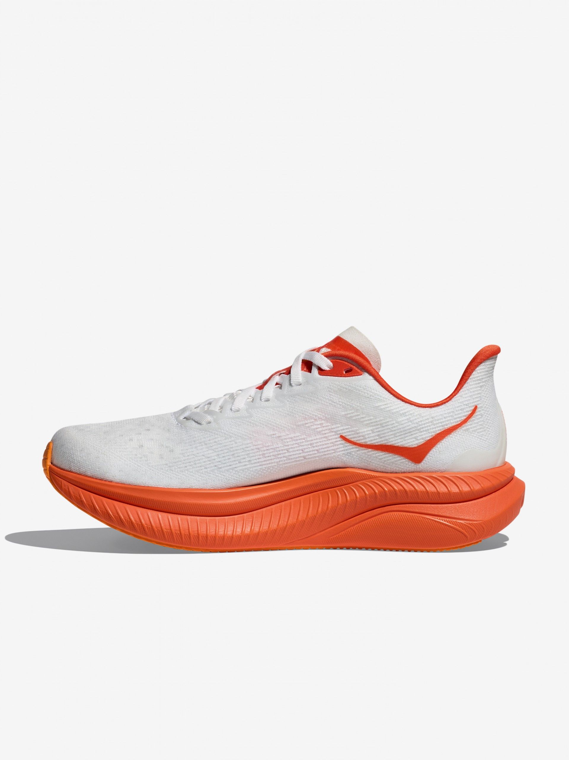 Hoka Mach 6 M White and Orange Trainers