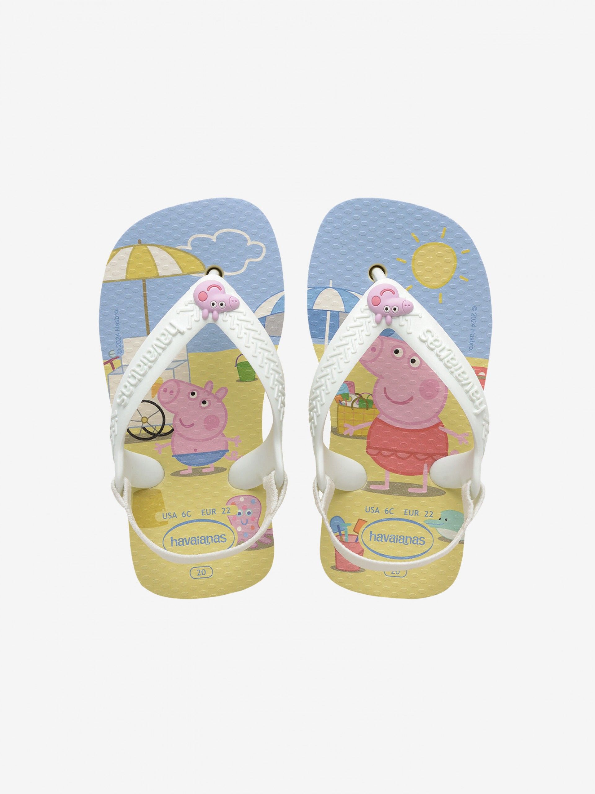 Sandálias Havaianas Baby A Porquinha Peppa Amarelas