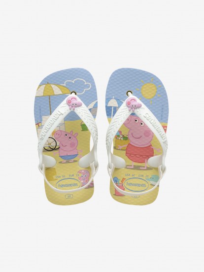 Sandalias Havaianas Baby Peppa Pig Amarillas
