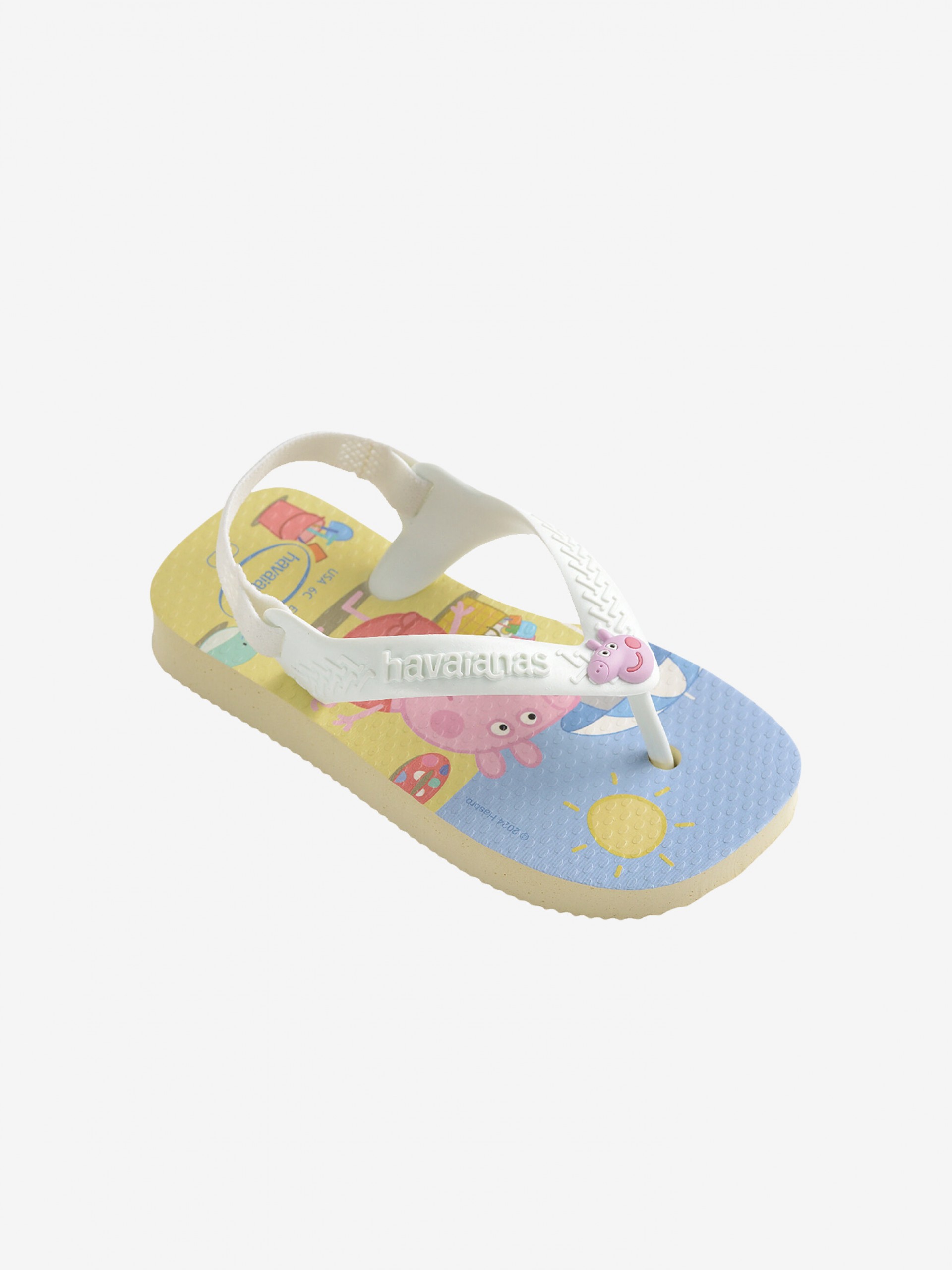 Sandálias Havaianas Baby A Porquinha Peppa Amarelas